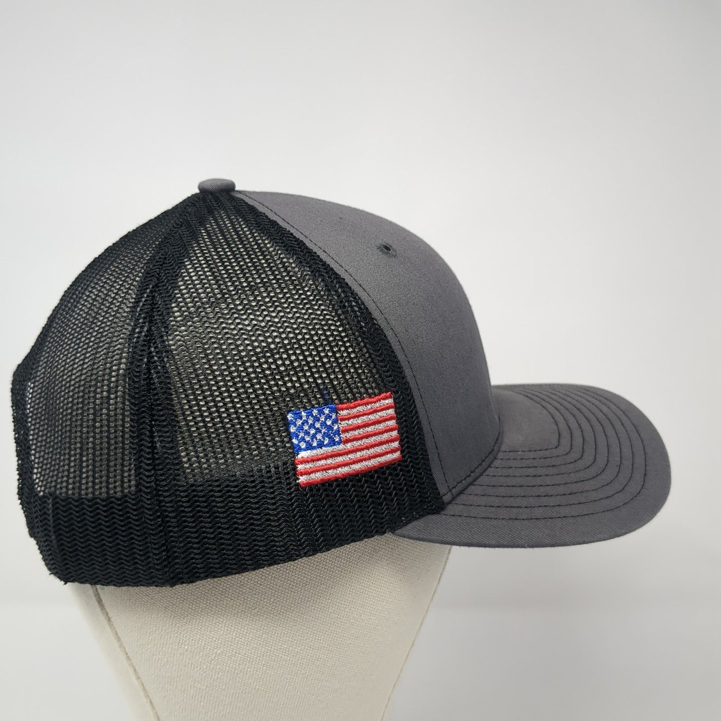 Prefab Logic Snapback Trucker Hat Gray One Size Adjustable Mesh Back Richardson