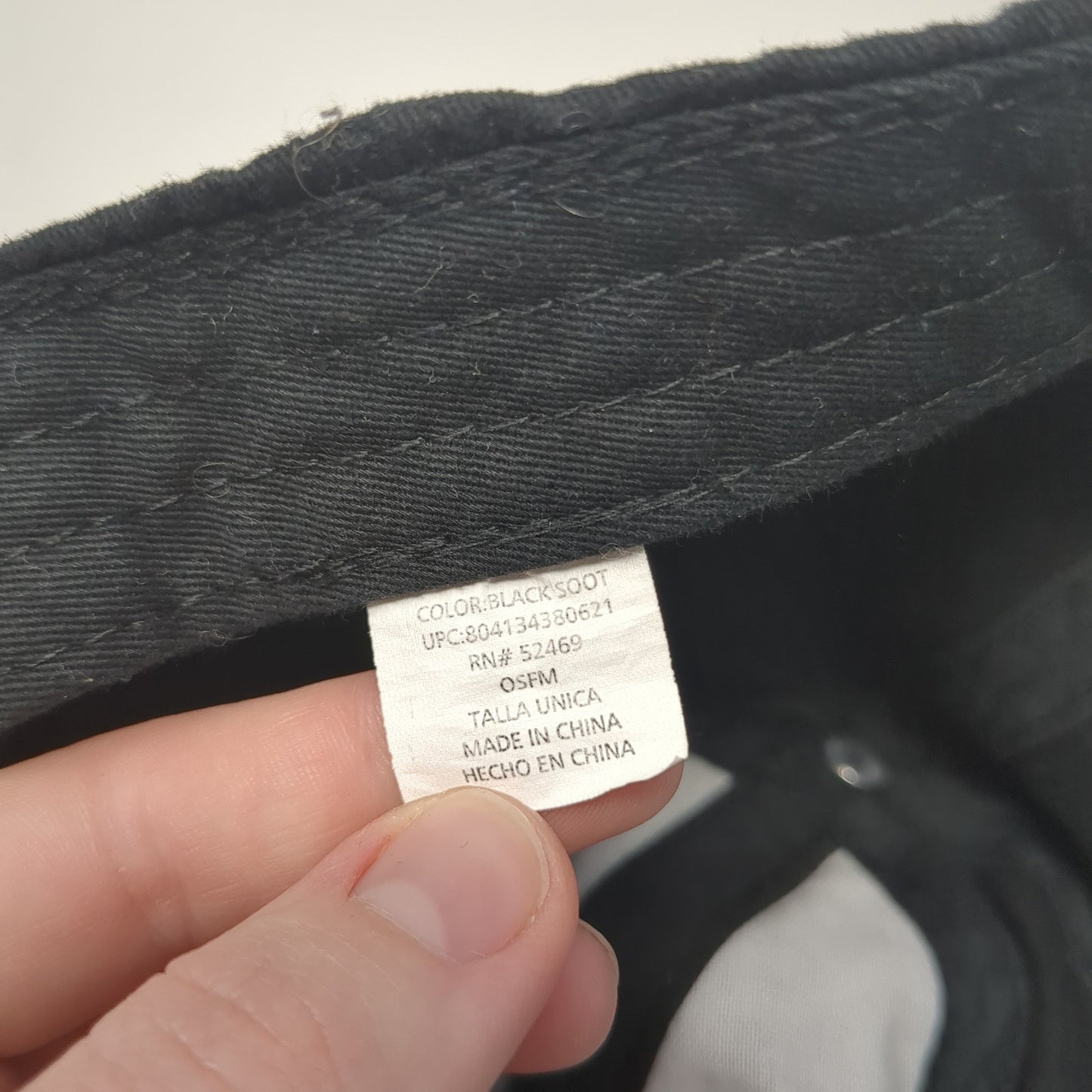 Unbranded Slideback Hat Solid Black Soot One Size Adjustable Blank