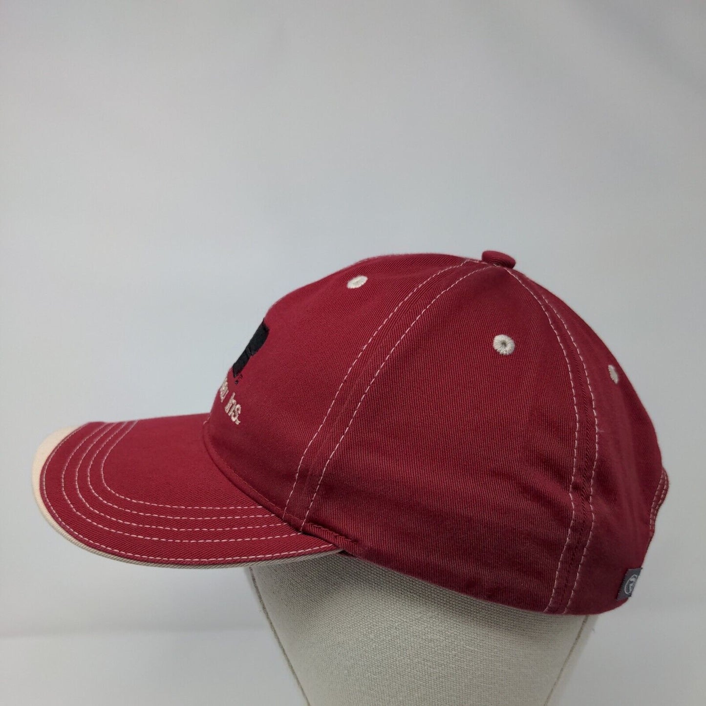 Farm Bureau Ins. Strapback Hat Red OSFA Embroidered Solid Richardson