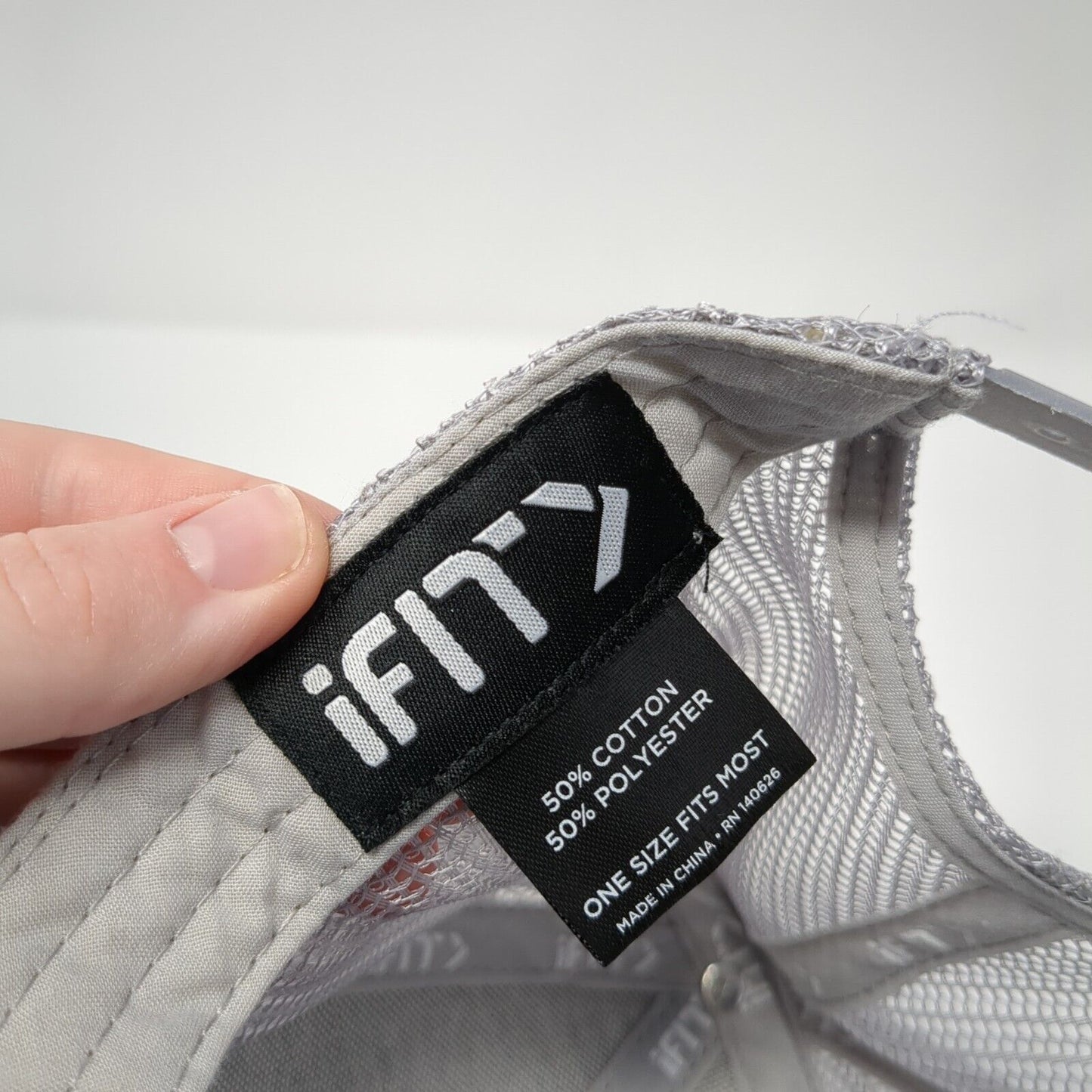 iFIT Summer Camp Patch Snapback Trucker Hat Blue One Size Mesh Back