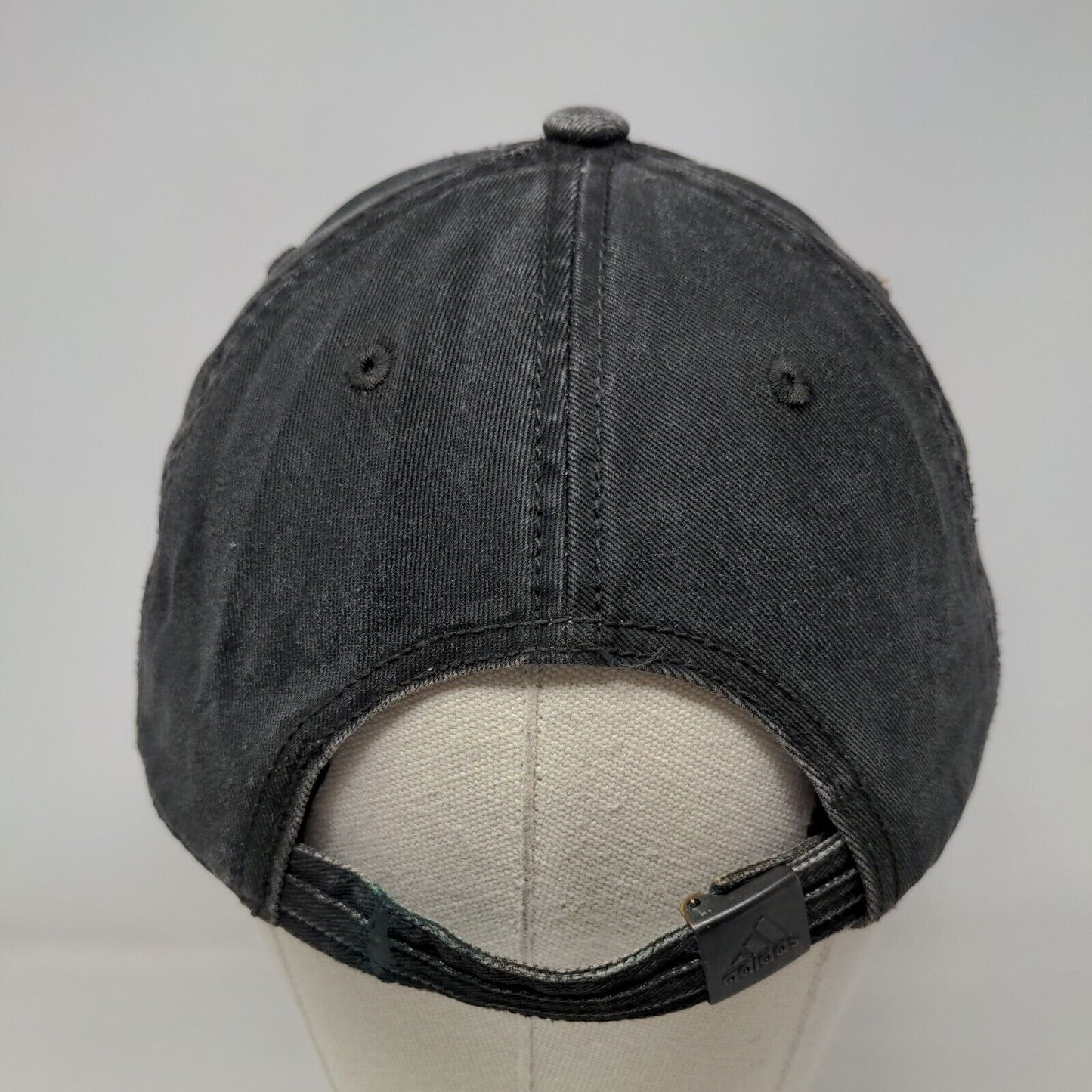 Adidas Slideback Hat Gray One Size Adjustable Embroidered Logo 6 Panel