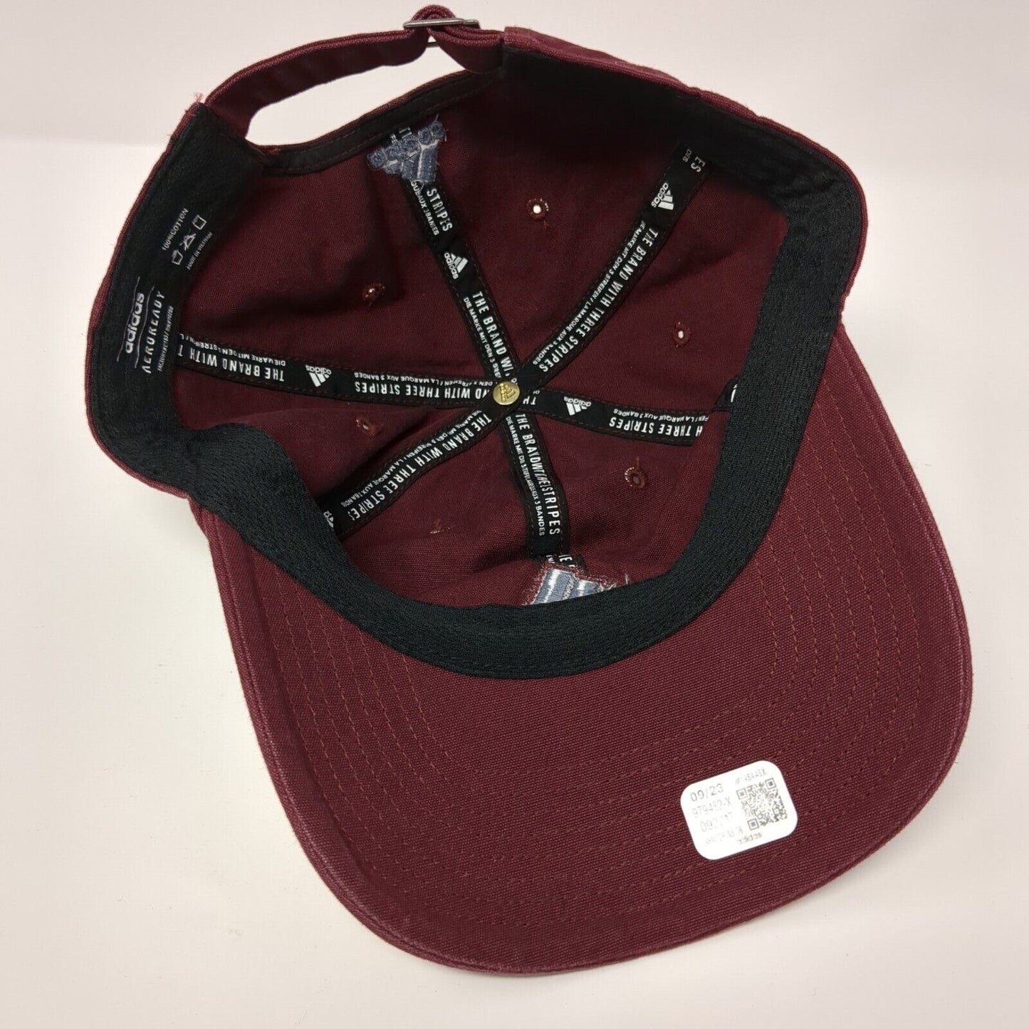 Adidas 3 Stripes Slideback Hat Red OSFA Adjustable Fit Embroidered
