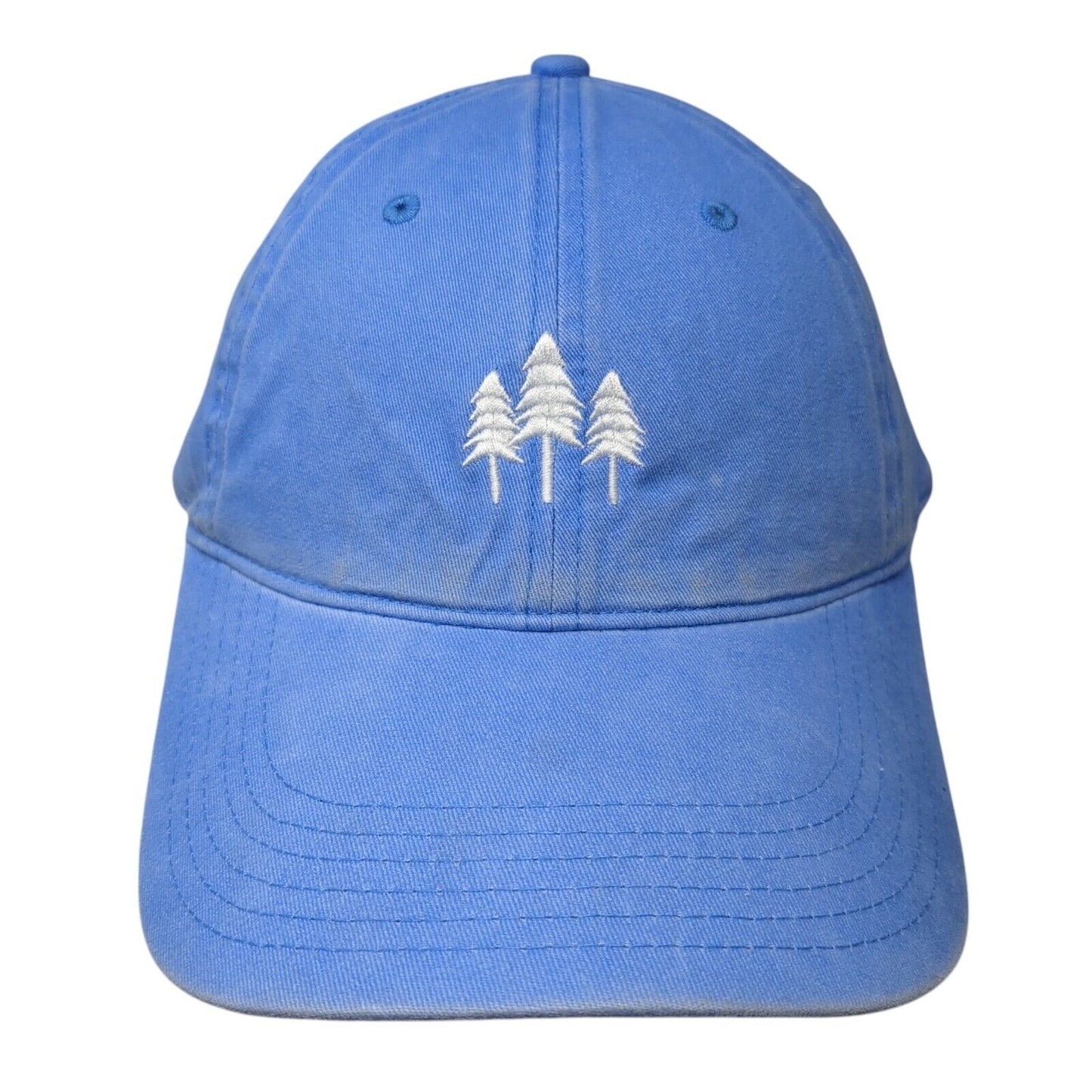 Pine Tree Slideback Hat Blue One Size Adjustable Embroidered Richardson Cotton