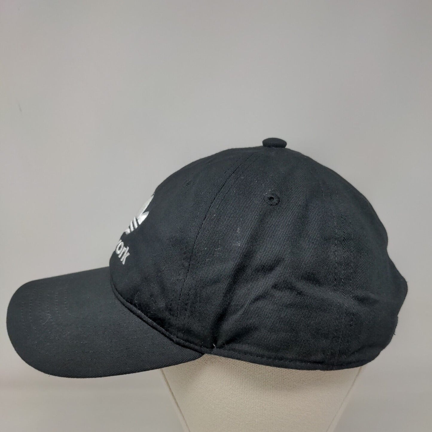Adidas Trefoil New York Slideback Hat Black OSFM Embroidered 6 Panel