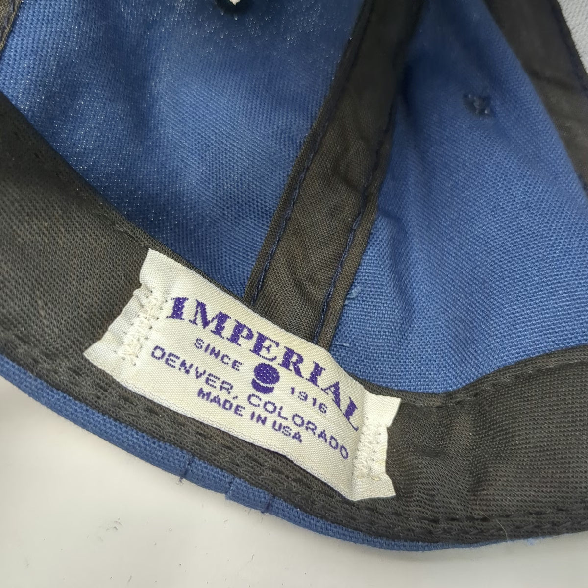 Imperial Baseball Cap Blue Beige One Size Mission Trails Golf Course Hat USA