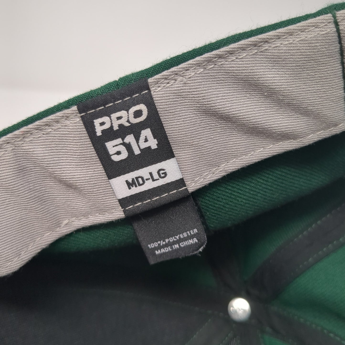 SB Strapback Hat Green Large Adjustable Embroidered 6 Panel Richardson