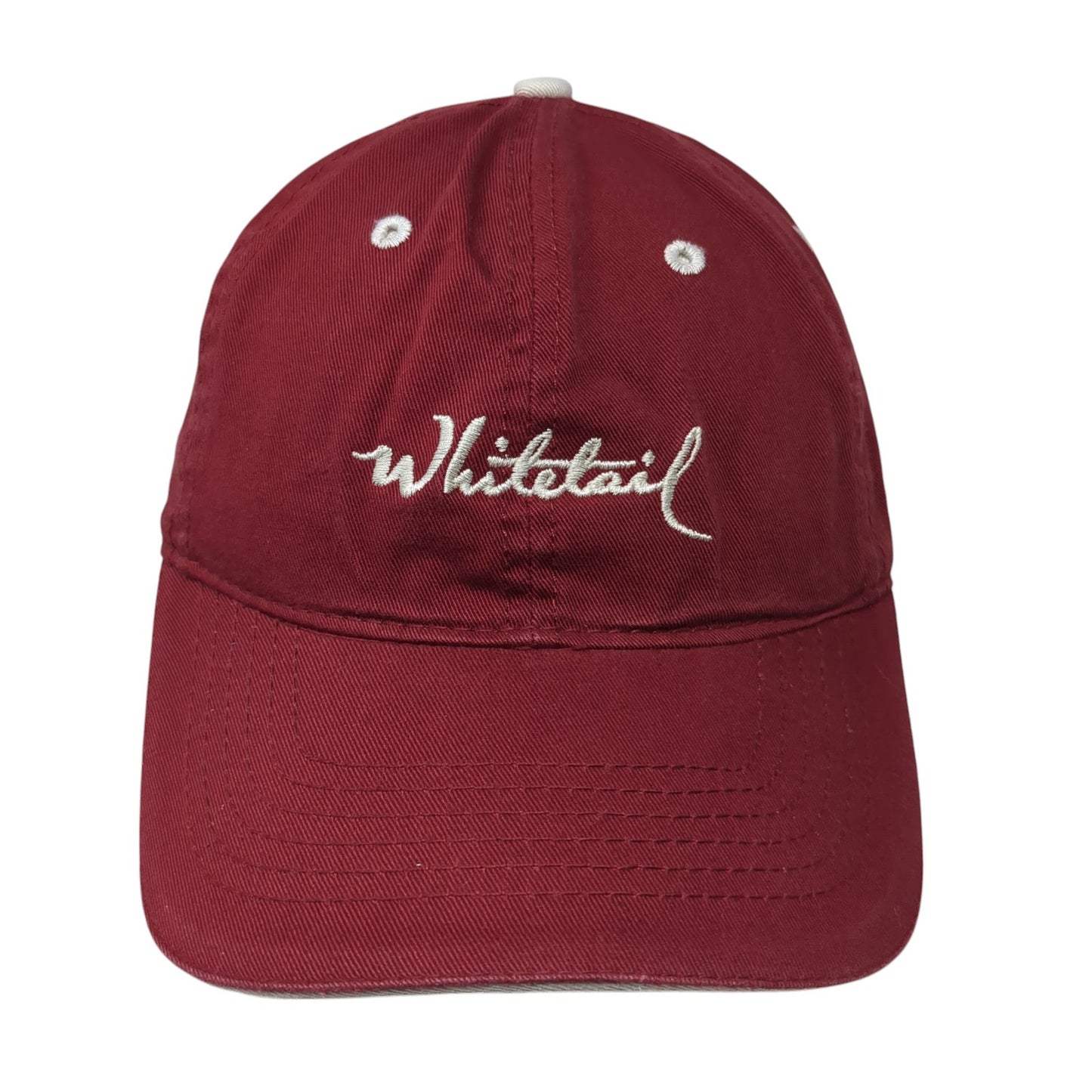 Whitetail Slideback Hat Red One Size Adjustable Embroidered Ouray