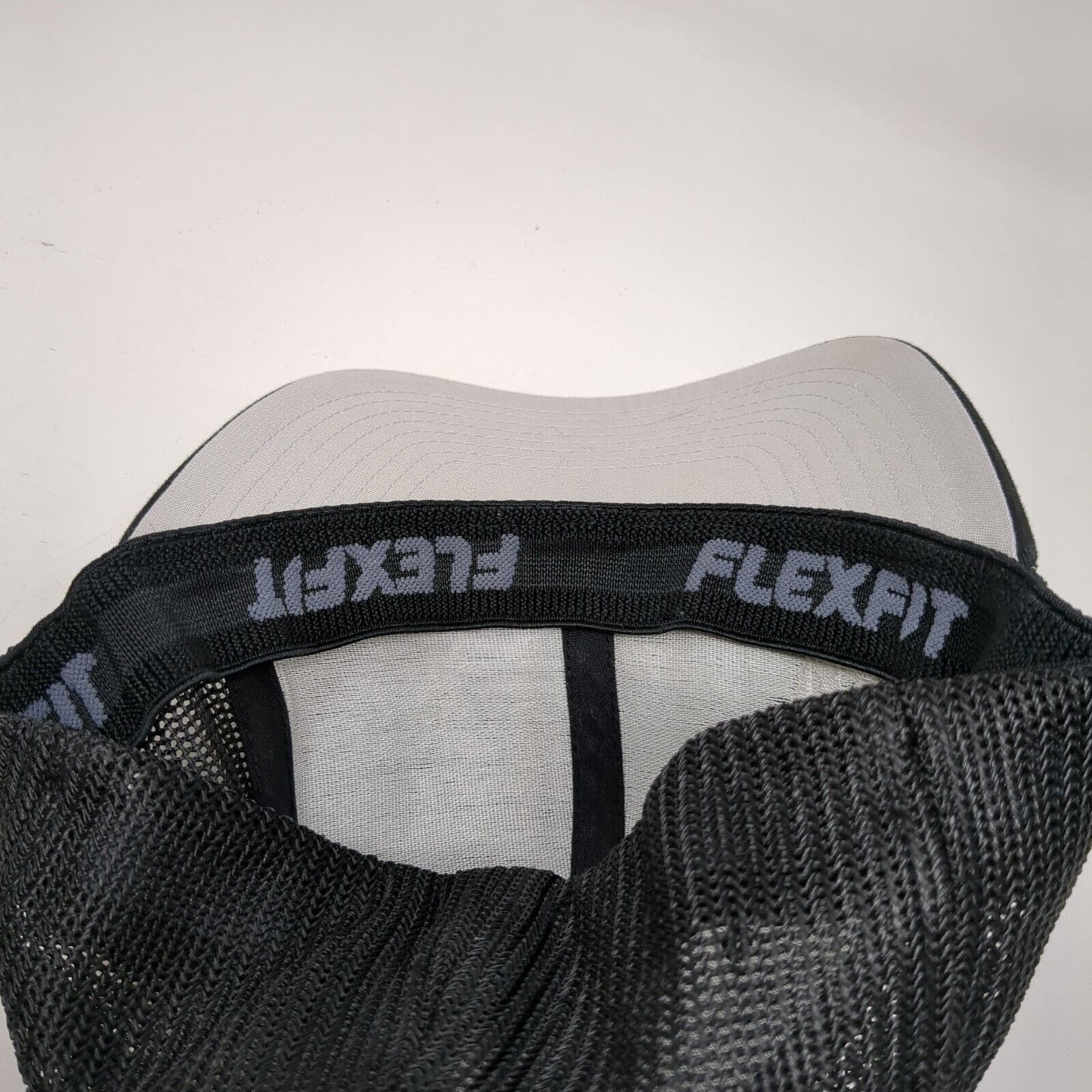 Animal Fitted Mesh Back Trucker Hat Black OSFA Solid Flexfit Yupoong