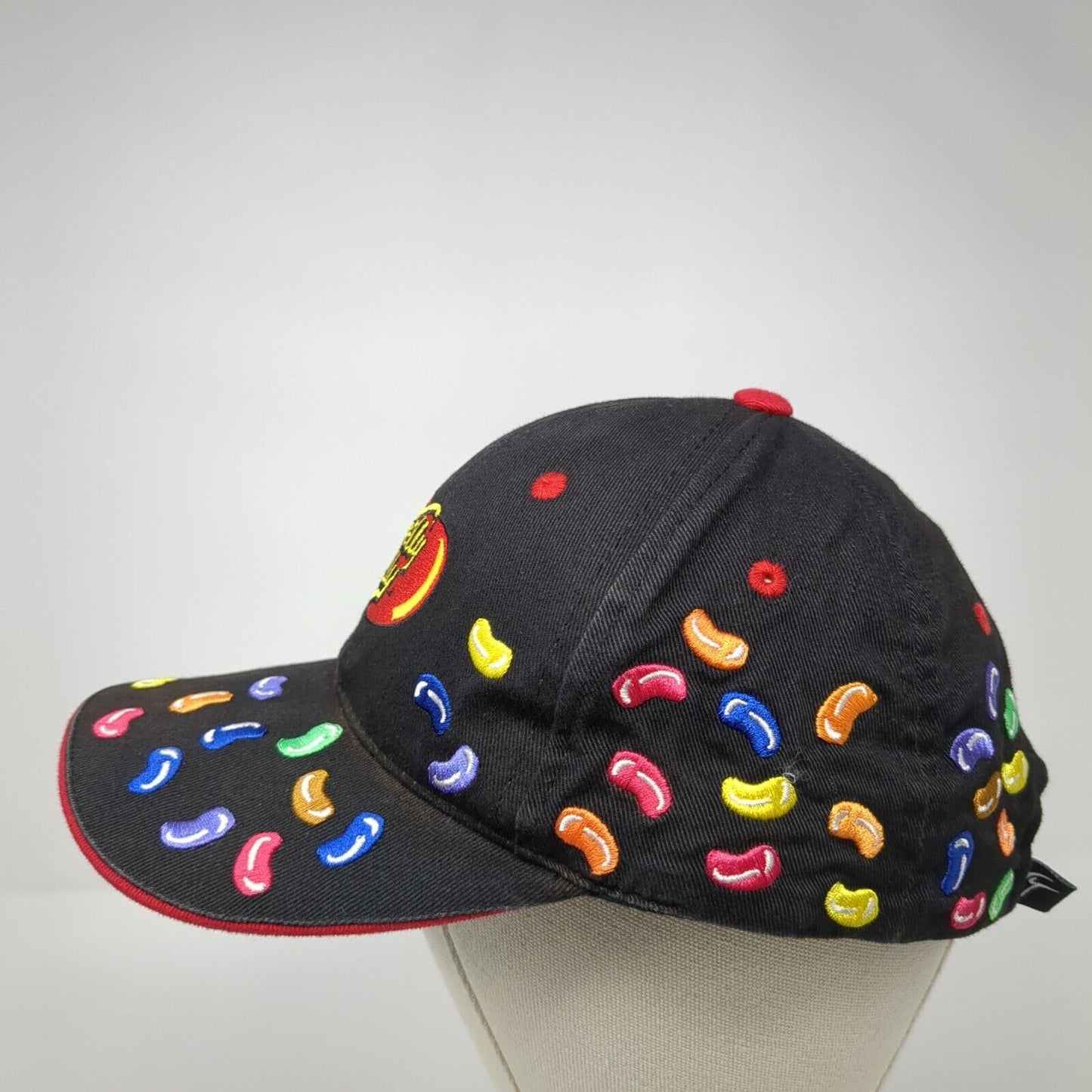 Jelly Belly Slideback Hat Black One Size Adjustable Embroidered Town Talk