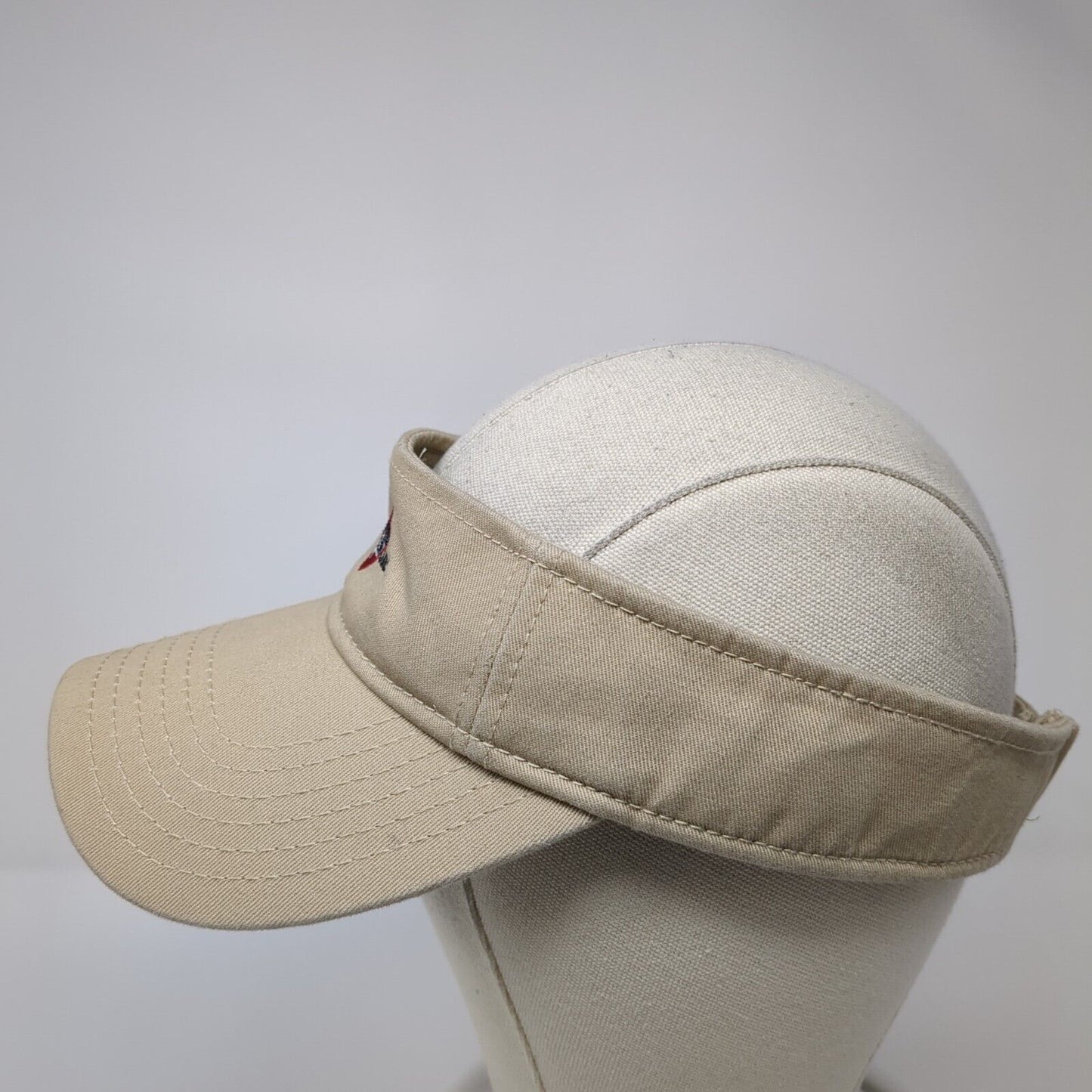 Johnston Club Lambs Golf Sun Visor Hat Tan One Size Adjustable Embroidered Otto