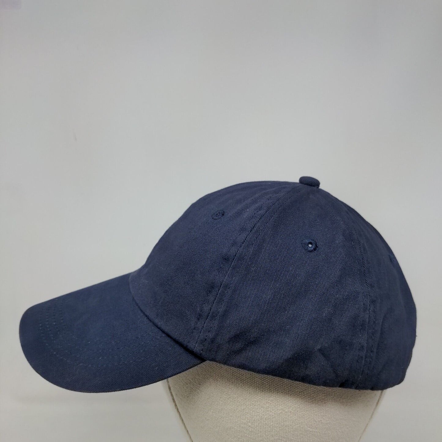 Anvil Slideback Hat Blue One Size Adjustable Solid 6 Panel Blank