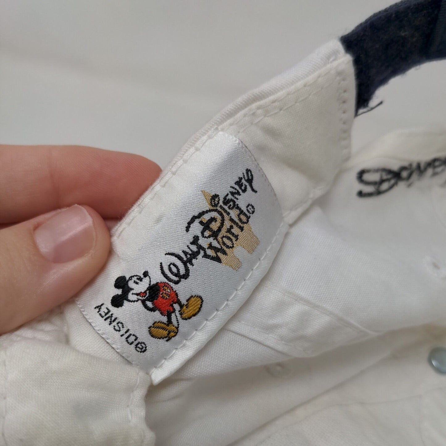 Mickey Mouse Pluto Goofy Minnie Mouse Donald Duck Strapback Hat White OSFA