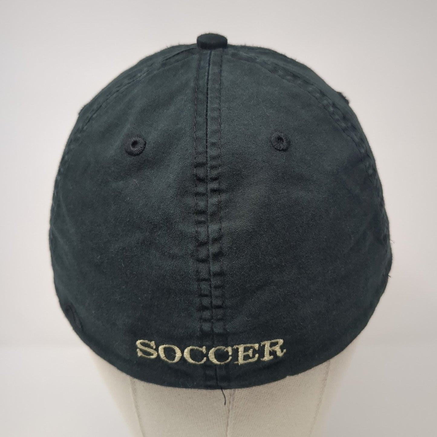 CI Soccer Fitted Baseball Cap Black XL Lightweight Pacific Headwear Vintage