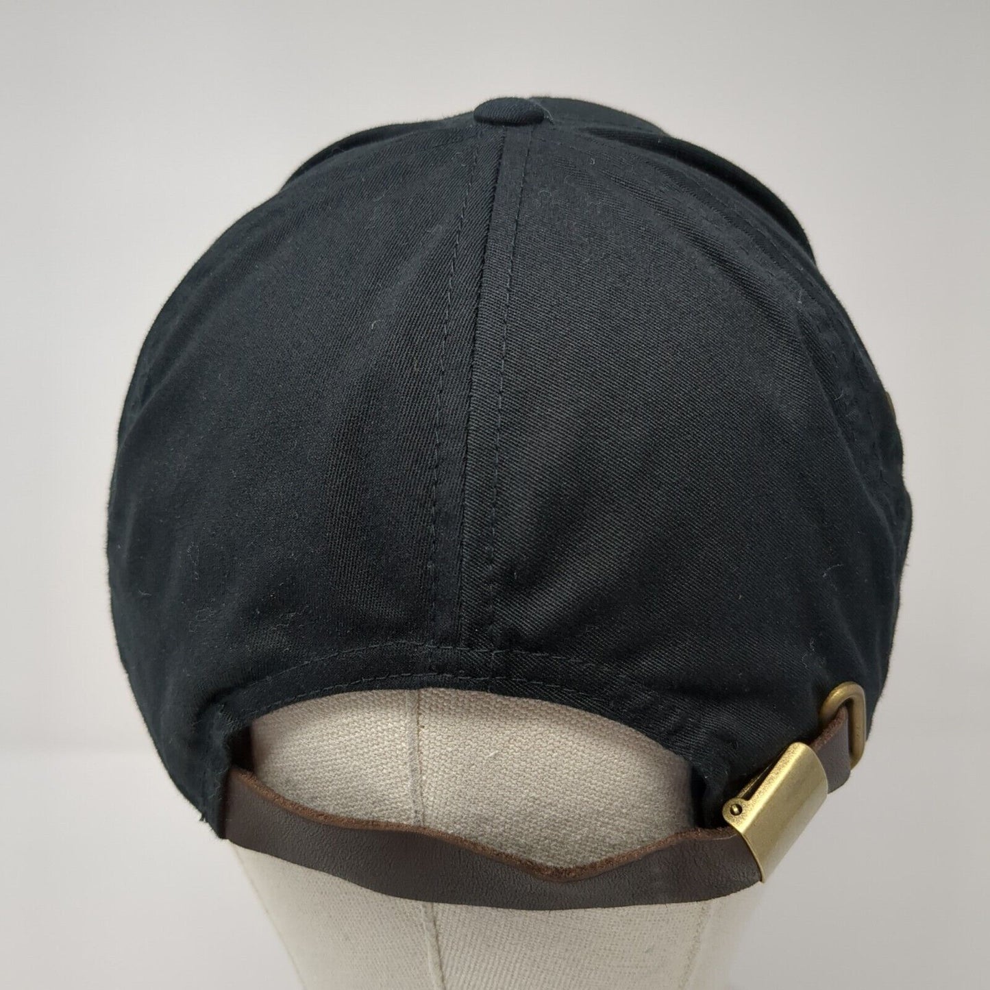 Discover Church Slideback Hat Black OS Adjustable Leather Patch Richardson