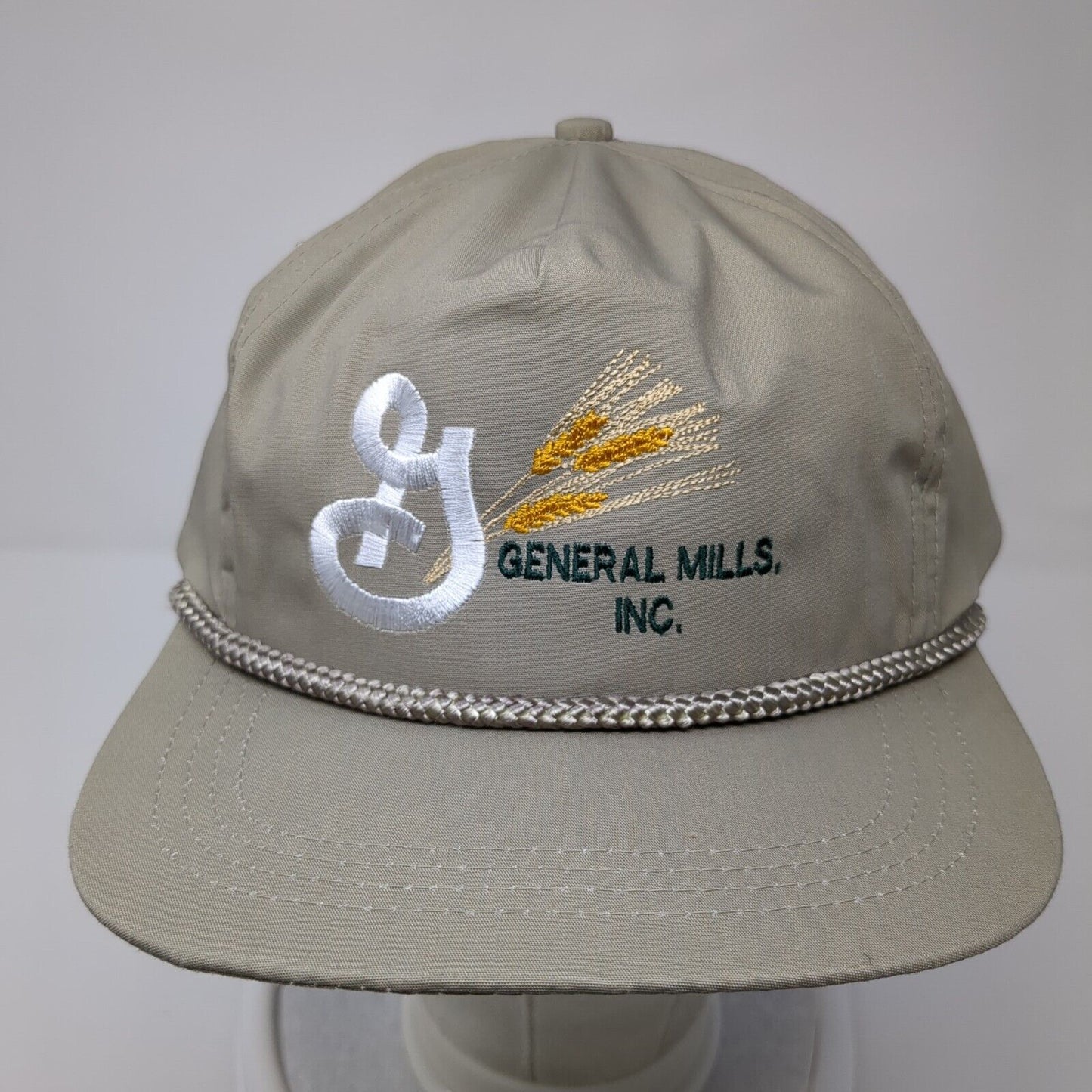 General Mills Inc. Slideback Rope Hat Tan One Size Solid Leather Strap