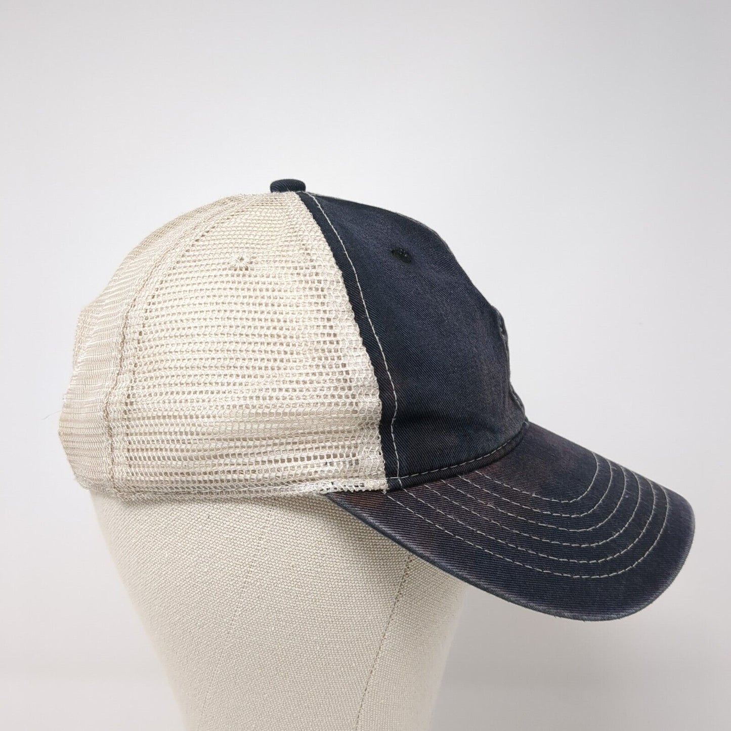 43 Snapback Trucker Hat Blue OS Adjustable Embroidered Mesh Back Comfort Colors
