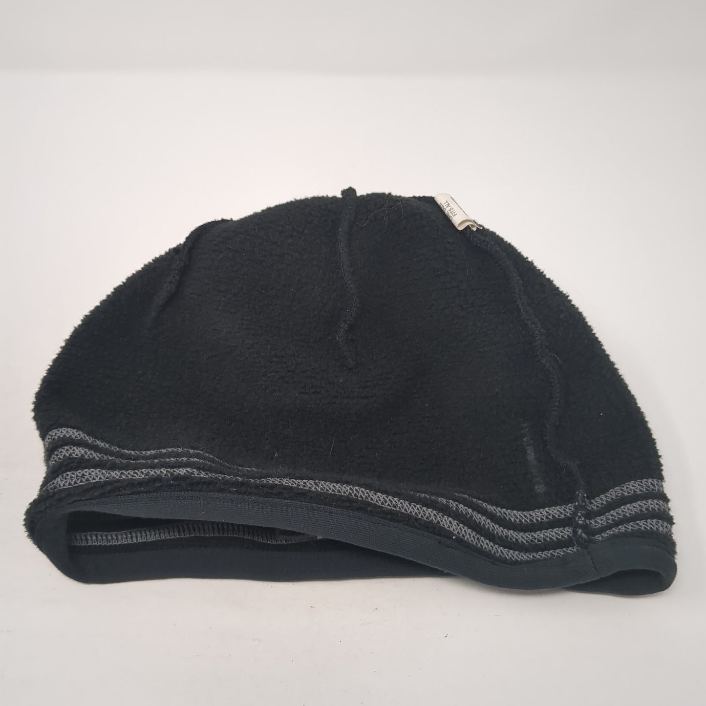Adidas Beanie Hat Black One Size Stretch Hand Knitted Lightweight Polyester
