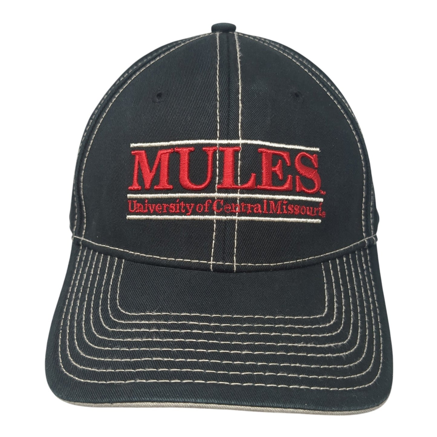 Mules University of Central Missouri Slideback Hat Black One Size The Game
