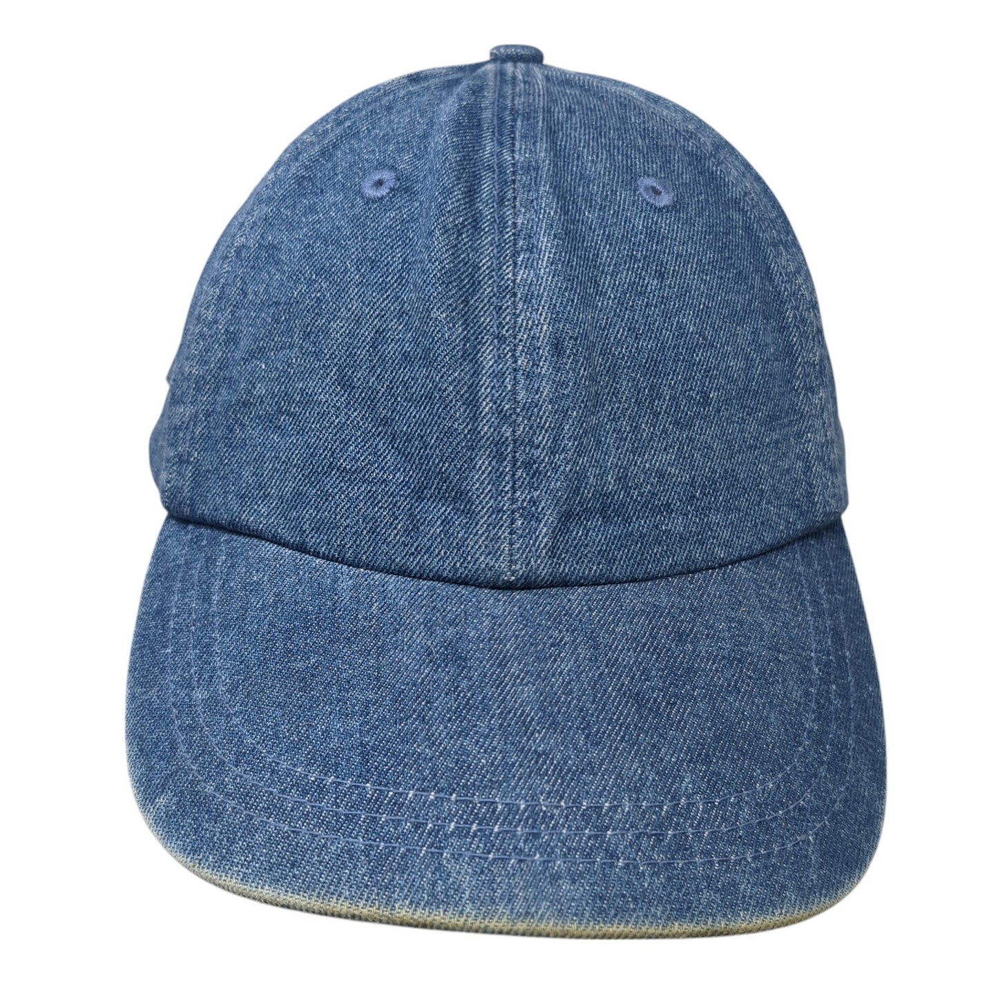 Unbranded Slideback Baseball Cap Blue One Size Adjustable 6 Panel Denim Blank