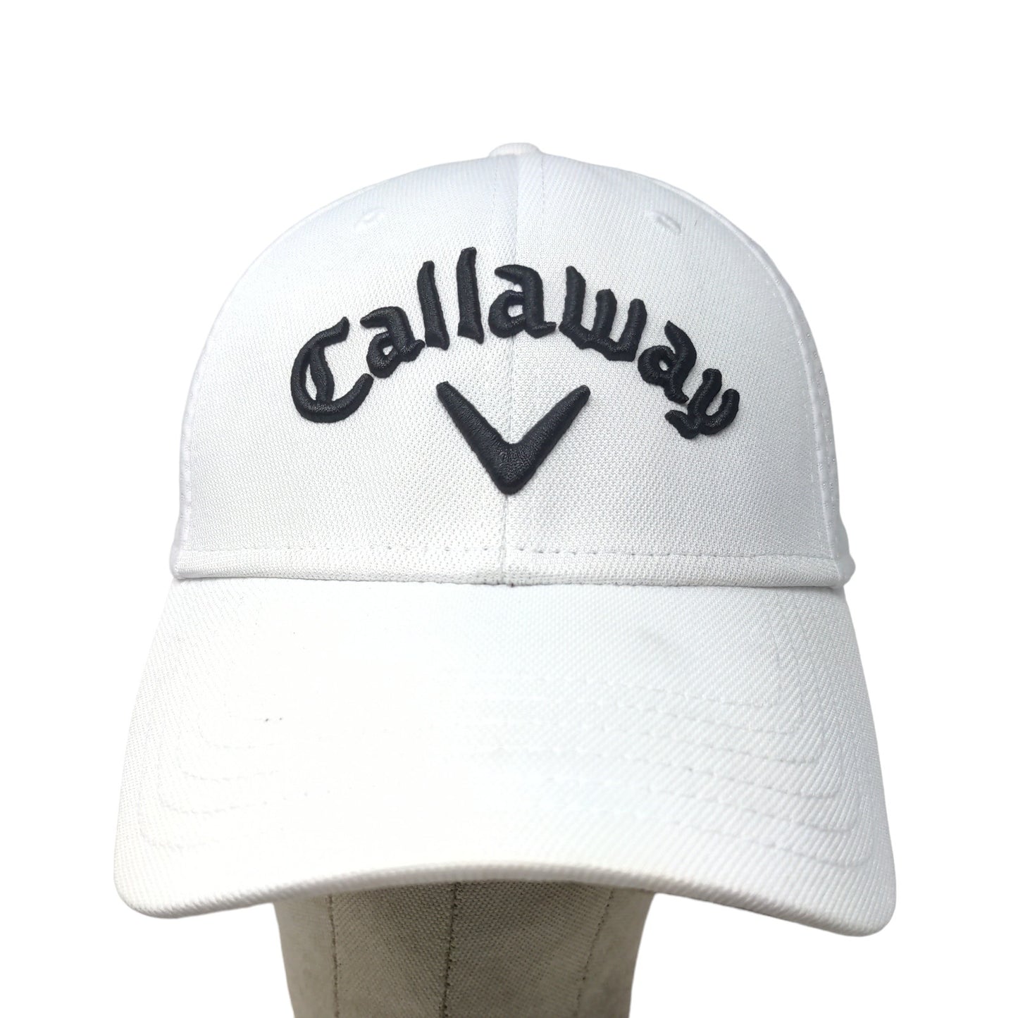 Callaway Men's Fitted Hat White Size S/M Embroidered Odyssey Golf Club Logo