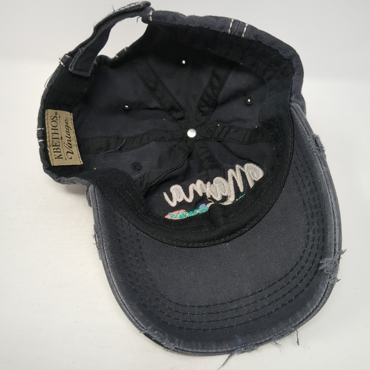 Mama Bear Strapback Baseball Cap Black OS Adjustable Distressed KB ETHOS Vintage