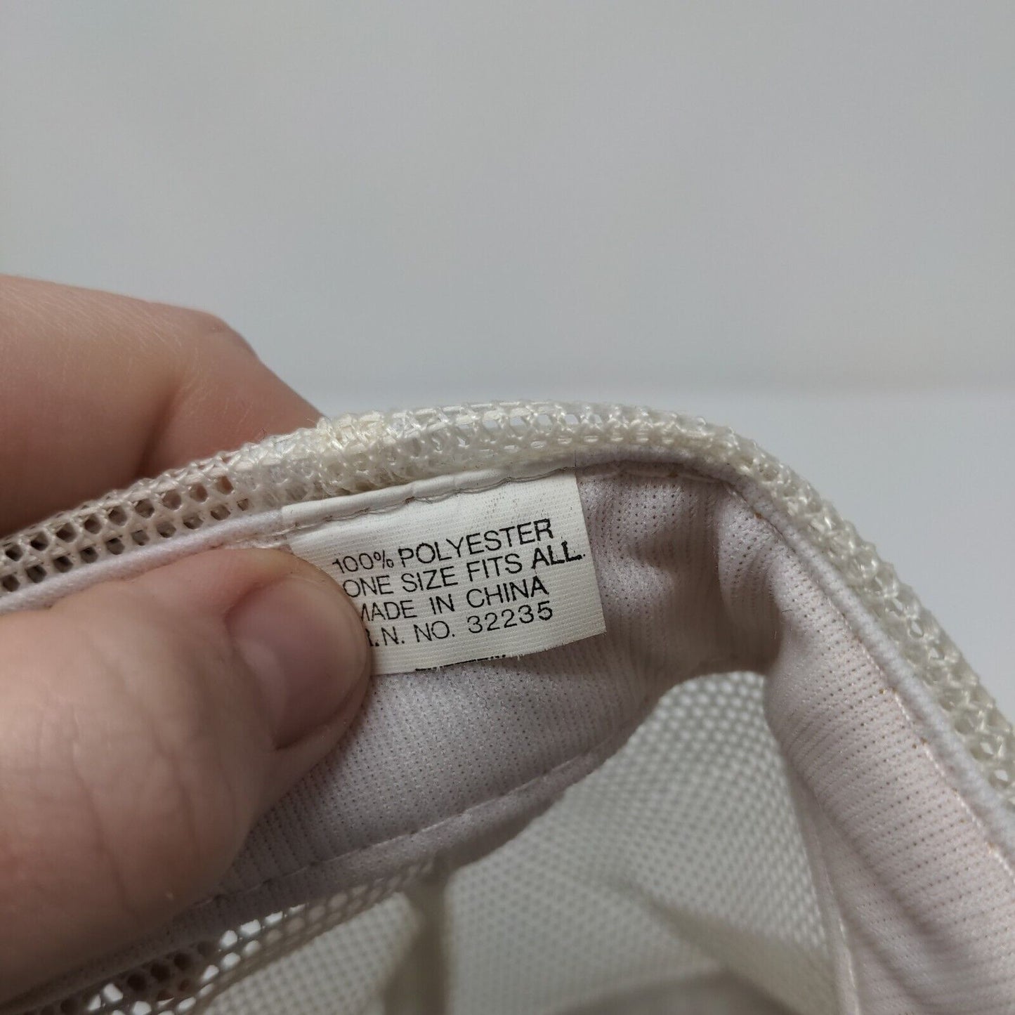 Lagoon Snapback Trucker Hat White OSFA Adjustable Mesh Back Rope Polyester