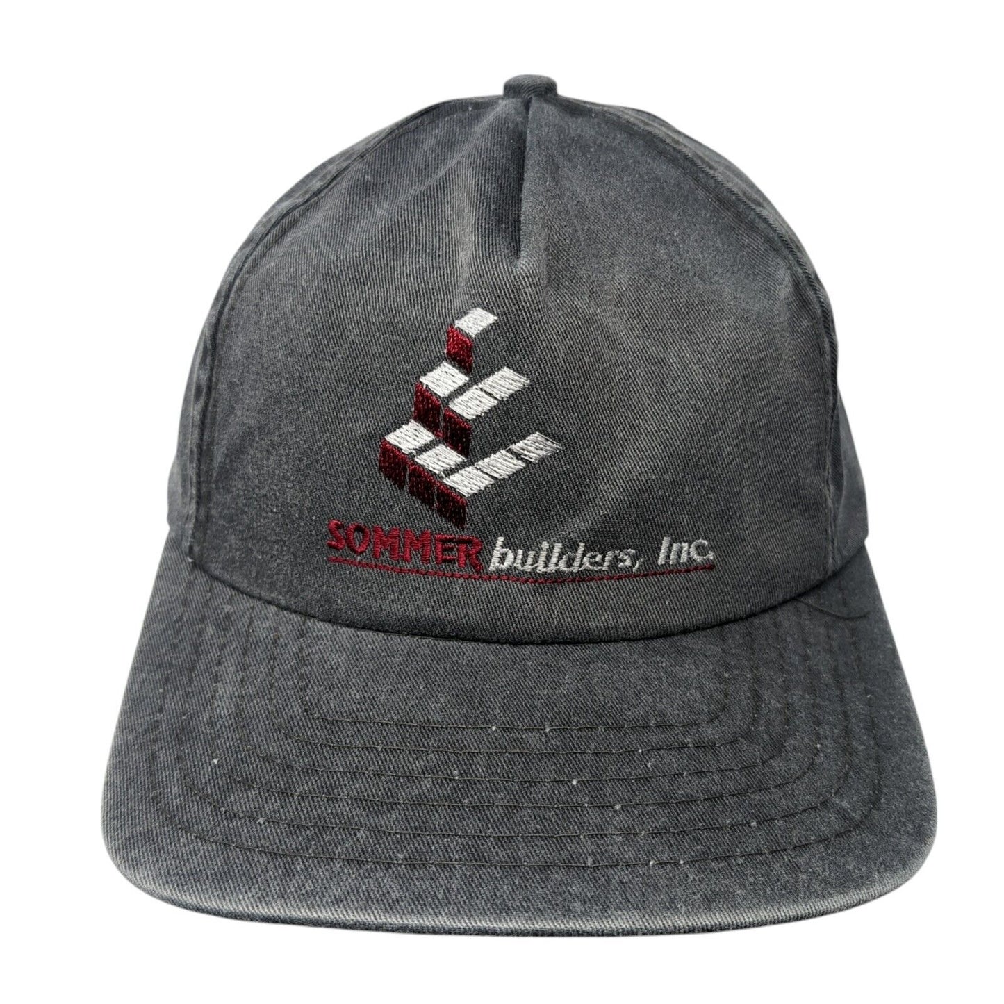 Sommer Builders Inc. Slideback Hat Gray One Size Adjustable Embroidered