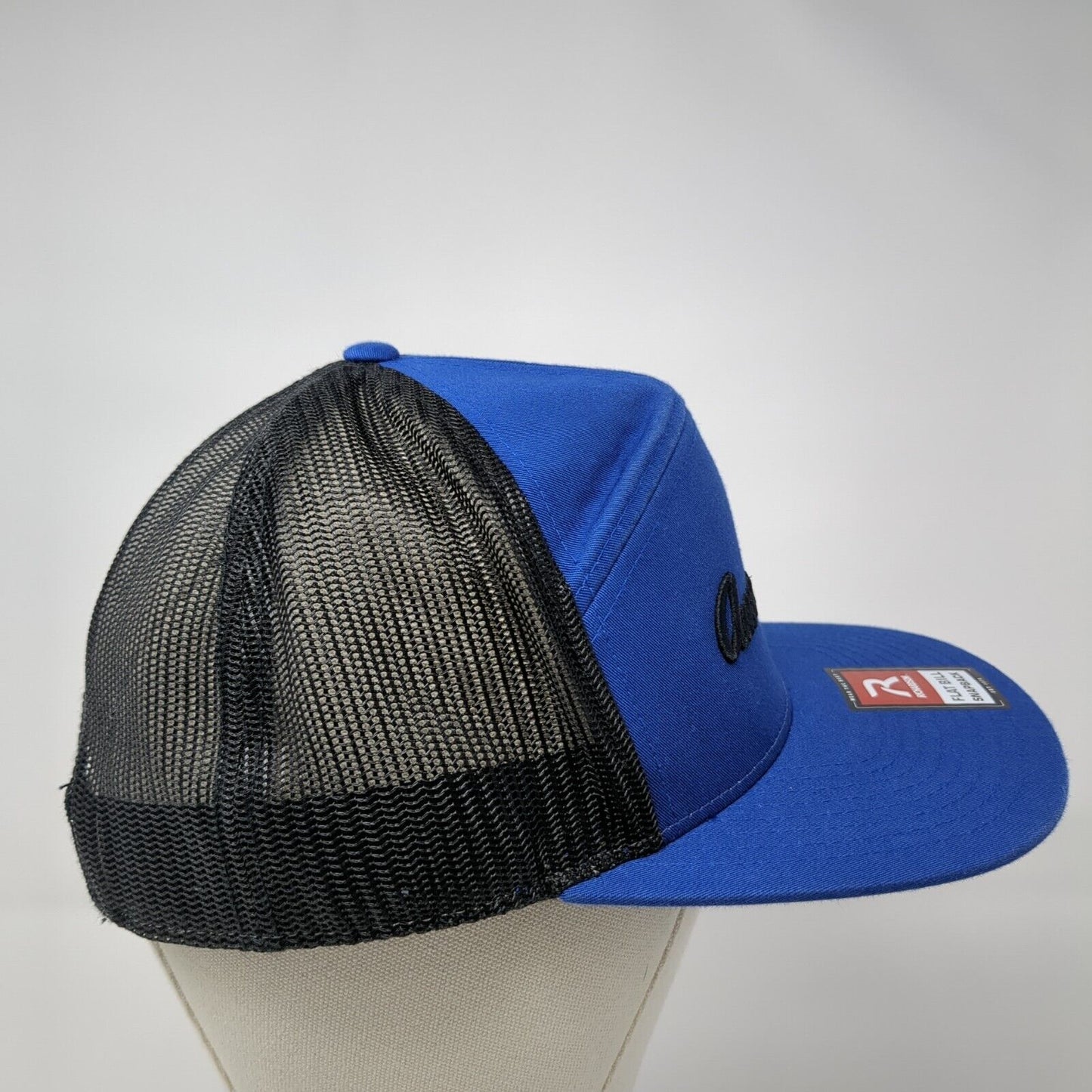 American Snapback Trucker Hat Blue One Size Adjustable Mesh Back Richardson