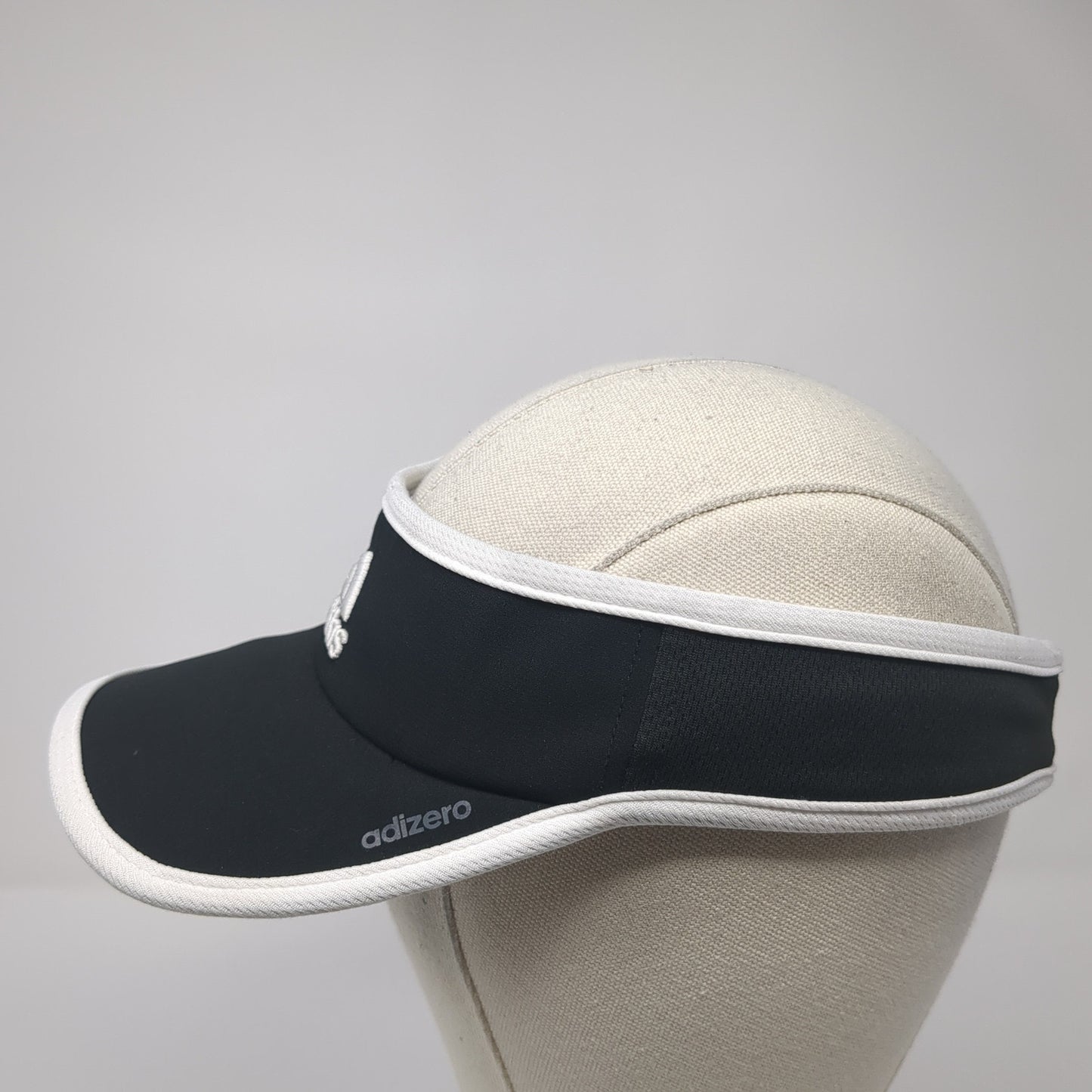Adidas 3 Stripes Strapback Visor Hat Black One Size Adjustable Outdoor