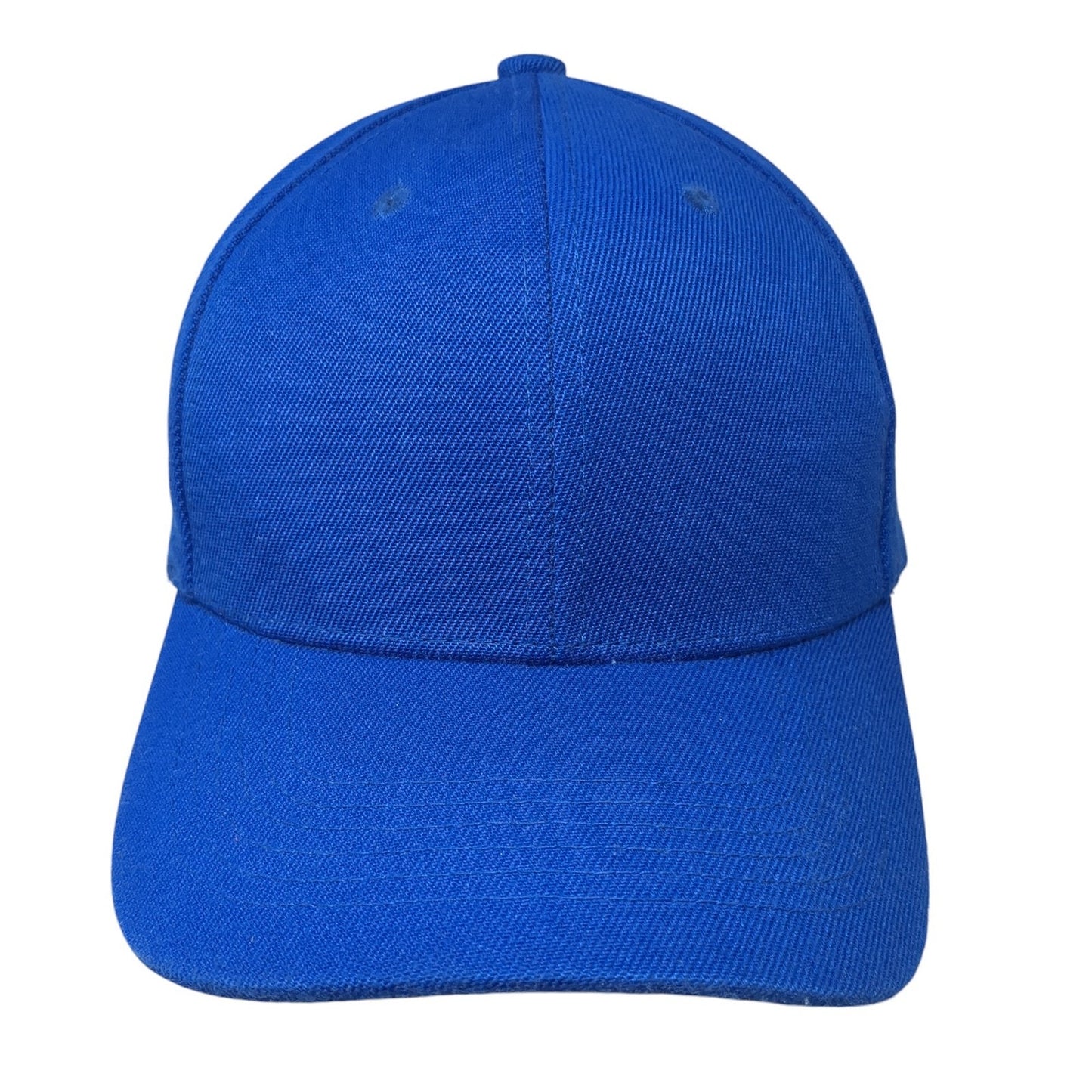 Unbranded Strapback Hat Solid Blue One Size Adjustable Blank Casual