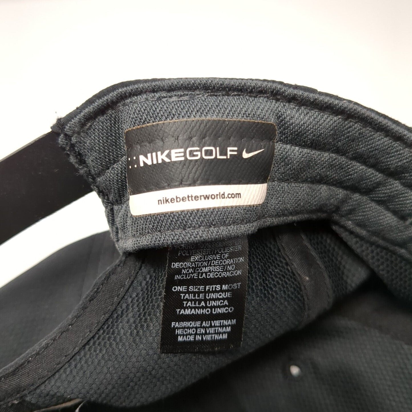 Black Gold Golf Club Snapback Hat Black OSFM Nike Embroidered 6 Panel
