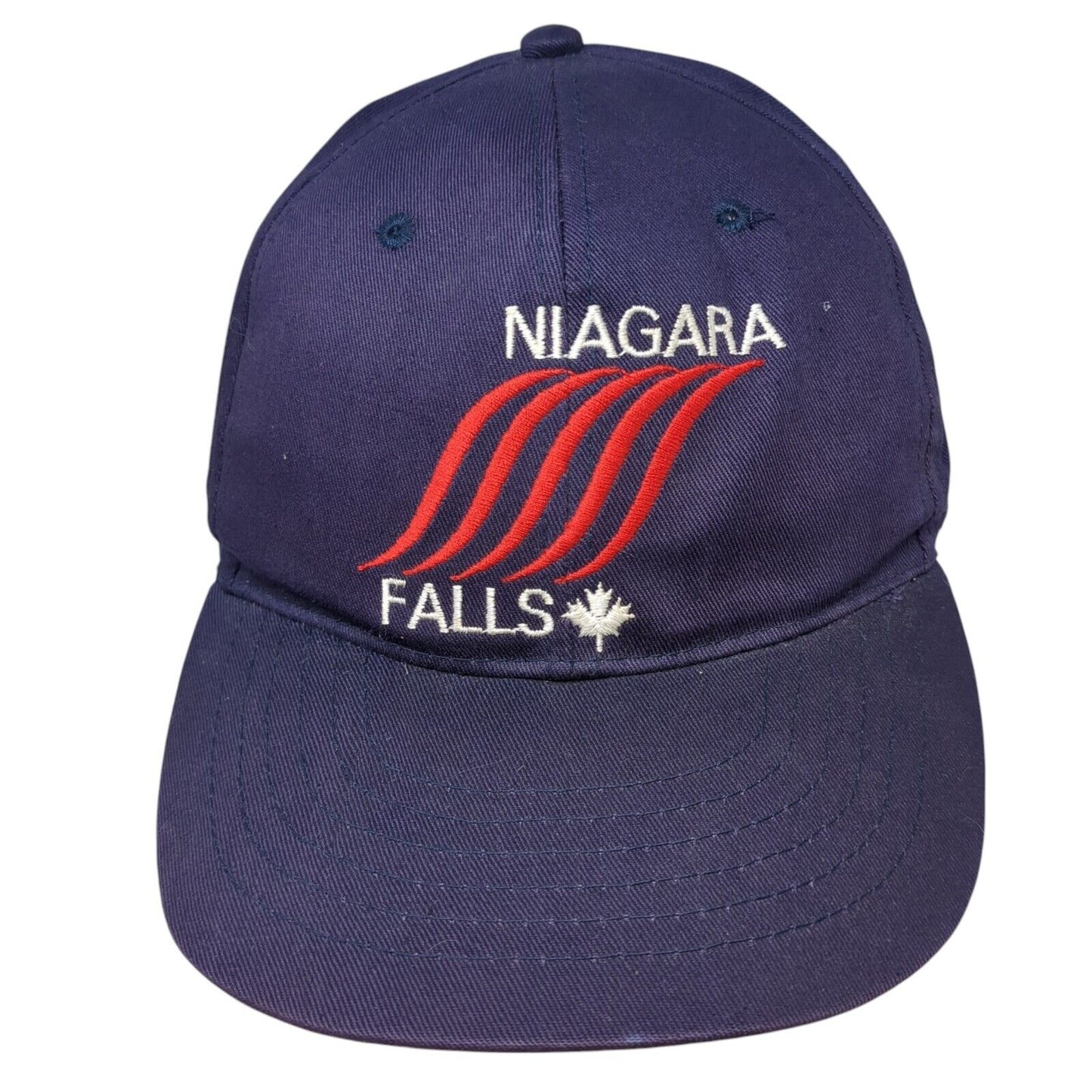 Niagara Falls Slideback Hat Blue One Size Solid Adjustable Embroidered