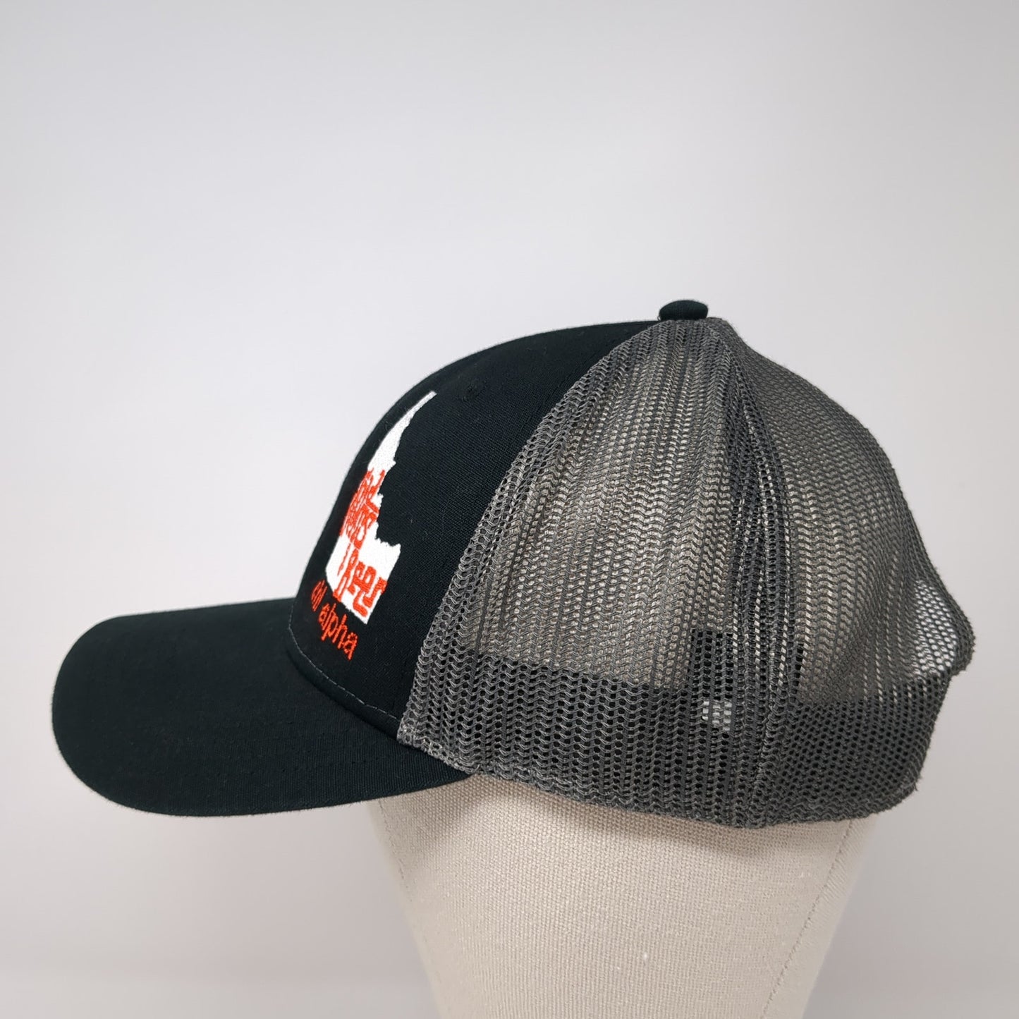 Chi Alpha Snapback Trucker Hat Black One Size Adjustable Mesh Back Otto