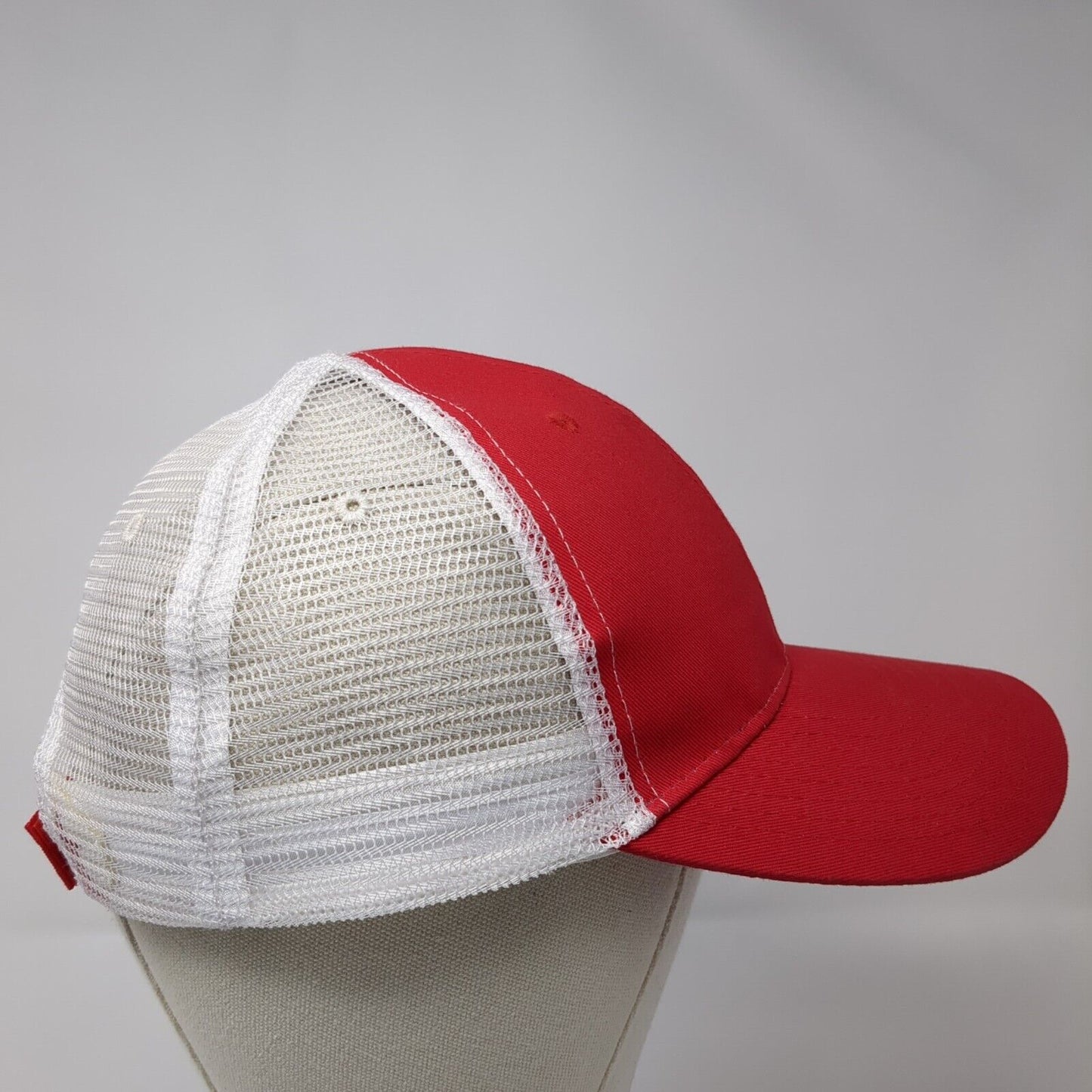 American Red Cross Strapback Trucker Hat Red One Size Mesh Back
