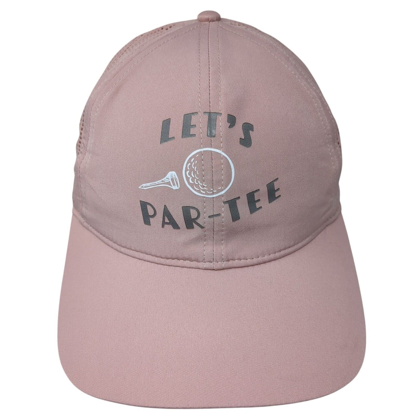 Let's Par-Tee Women's Snapback Hat Pink One Size Perforated Infinity