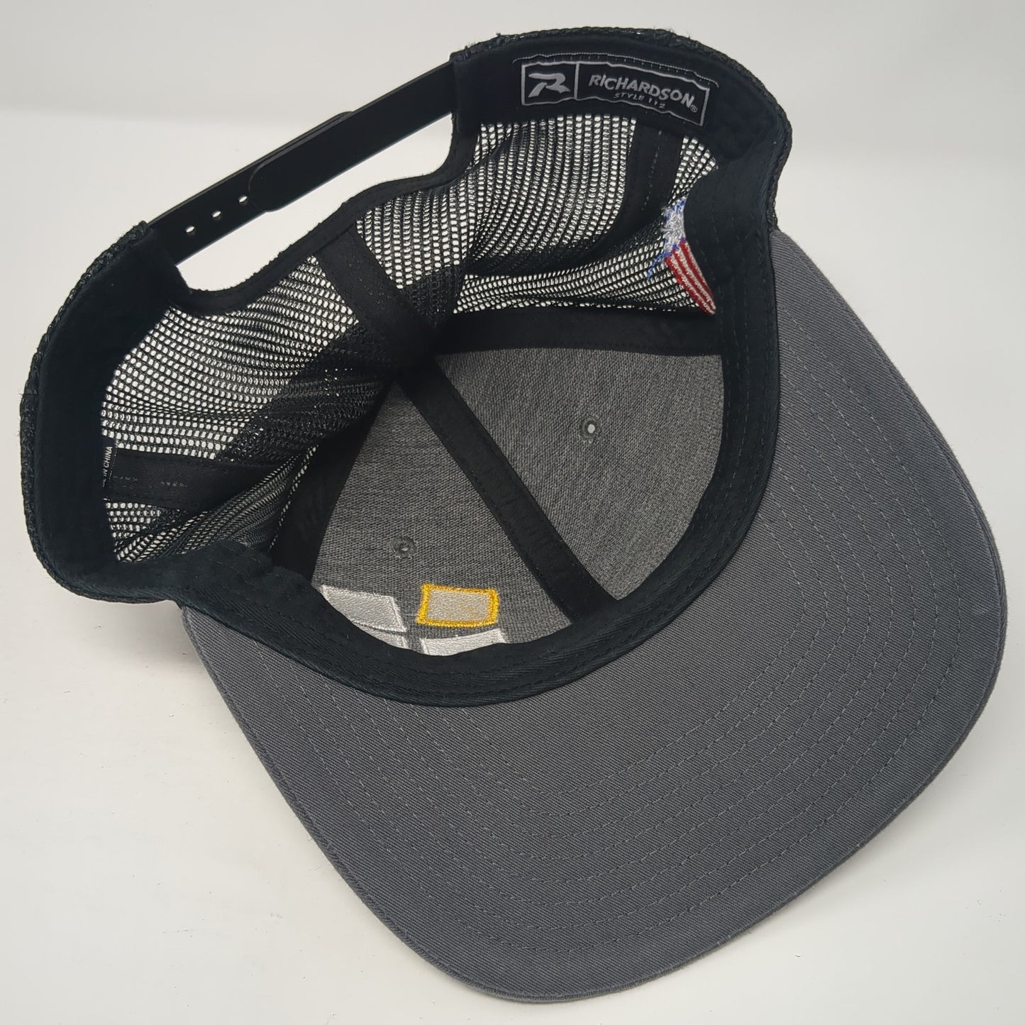 Prefab Logic Snapback Trucker Hat Gray One Size Adjustable Mesh Back Richardson