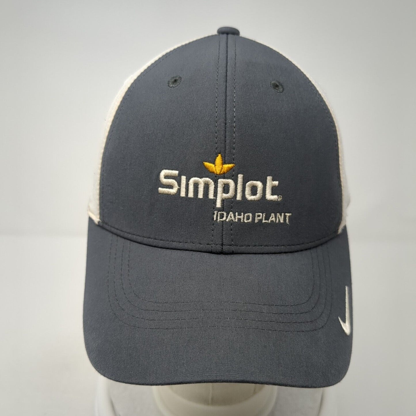 Simplot Idaho Plant Strapback Hat Gray One Size Nike Swoosh Adjustable