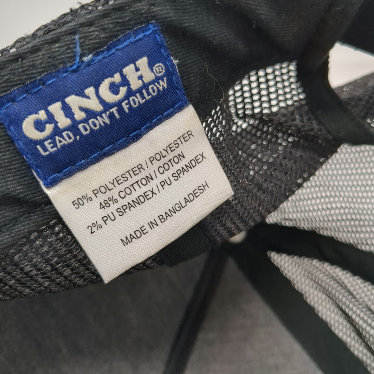 Cinch Trucker Hat Black Camo One Size Mesh Original Jean Co Logo Patch Snapback