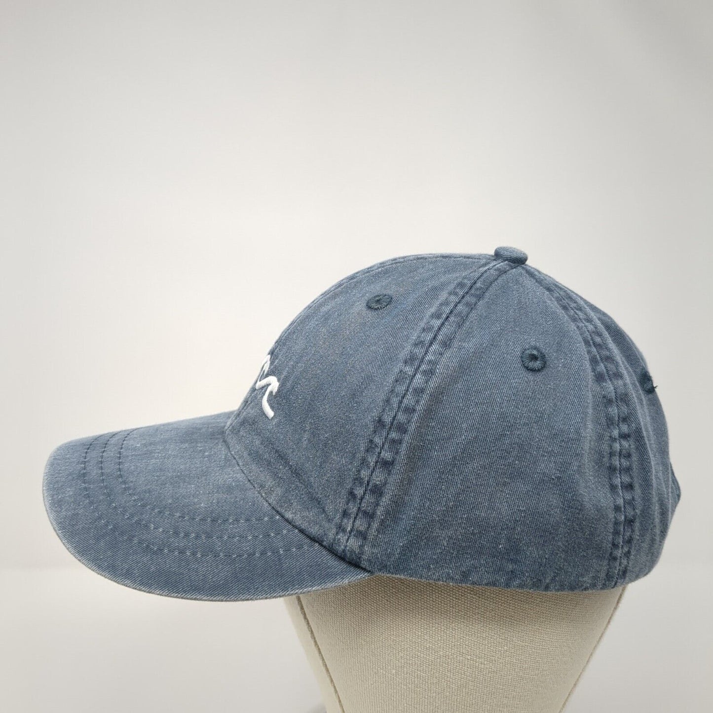 Wave Alpha Chi Omega Slideback Hat Blue One Size Leather Strap Adams