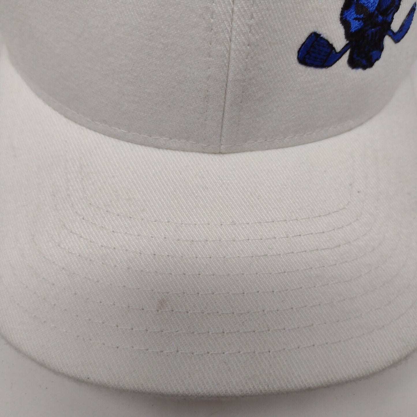 Yupoong Flexfit 110 Strapback Hat White One Size Embroidered 6 Panel
