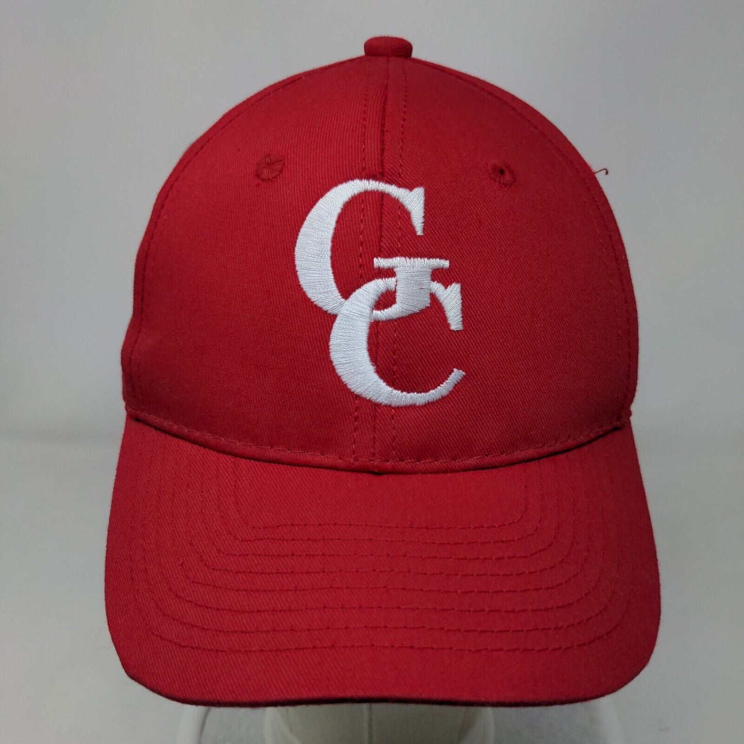 GC Strapback Hat Red Youth Embroidered Adjustable Outdoor Cap