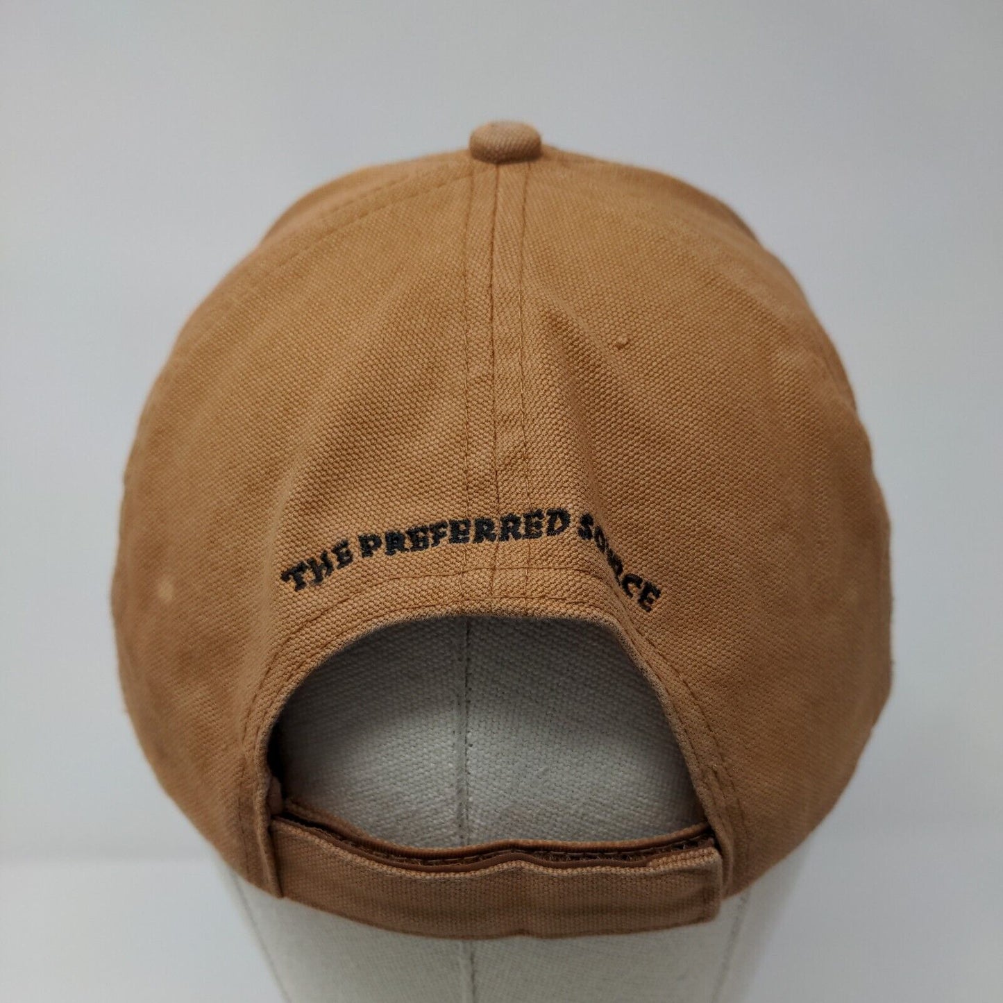 Idaho Materials & Construction Strapback Hat Tan OSFM Embroidered Otto