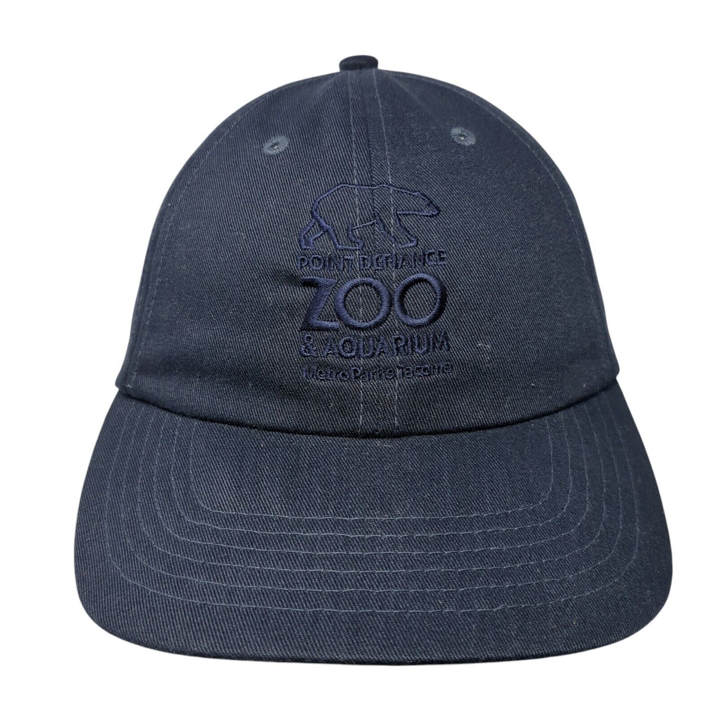 Point Defiance Zoo & Aquarium Slideback Hat Blue OS Adjustable Embroidered