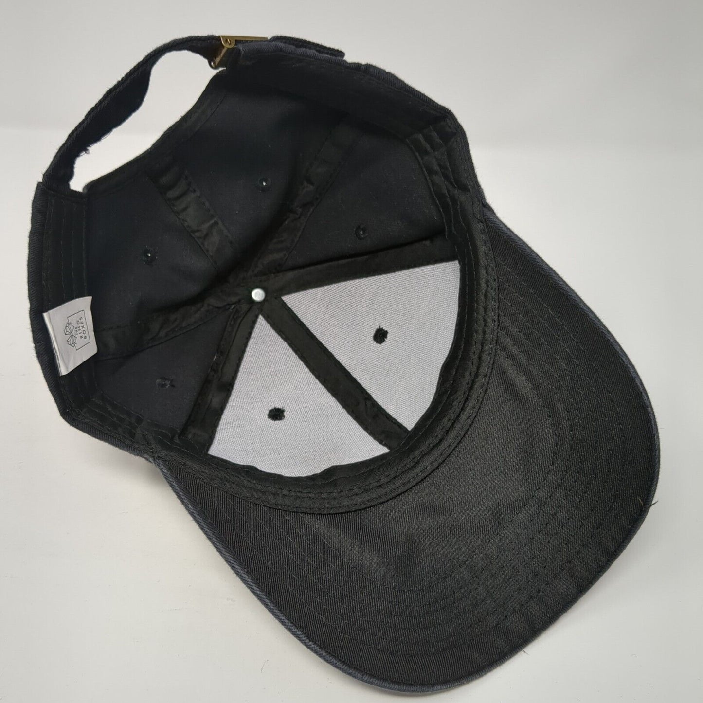 Mrs. Slideback Hat Black One Size Adjustable Embroidered 6 Panel Cotton