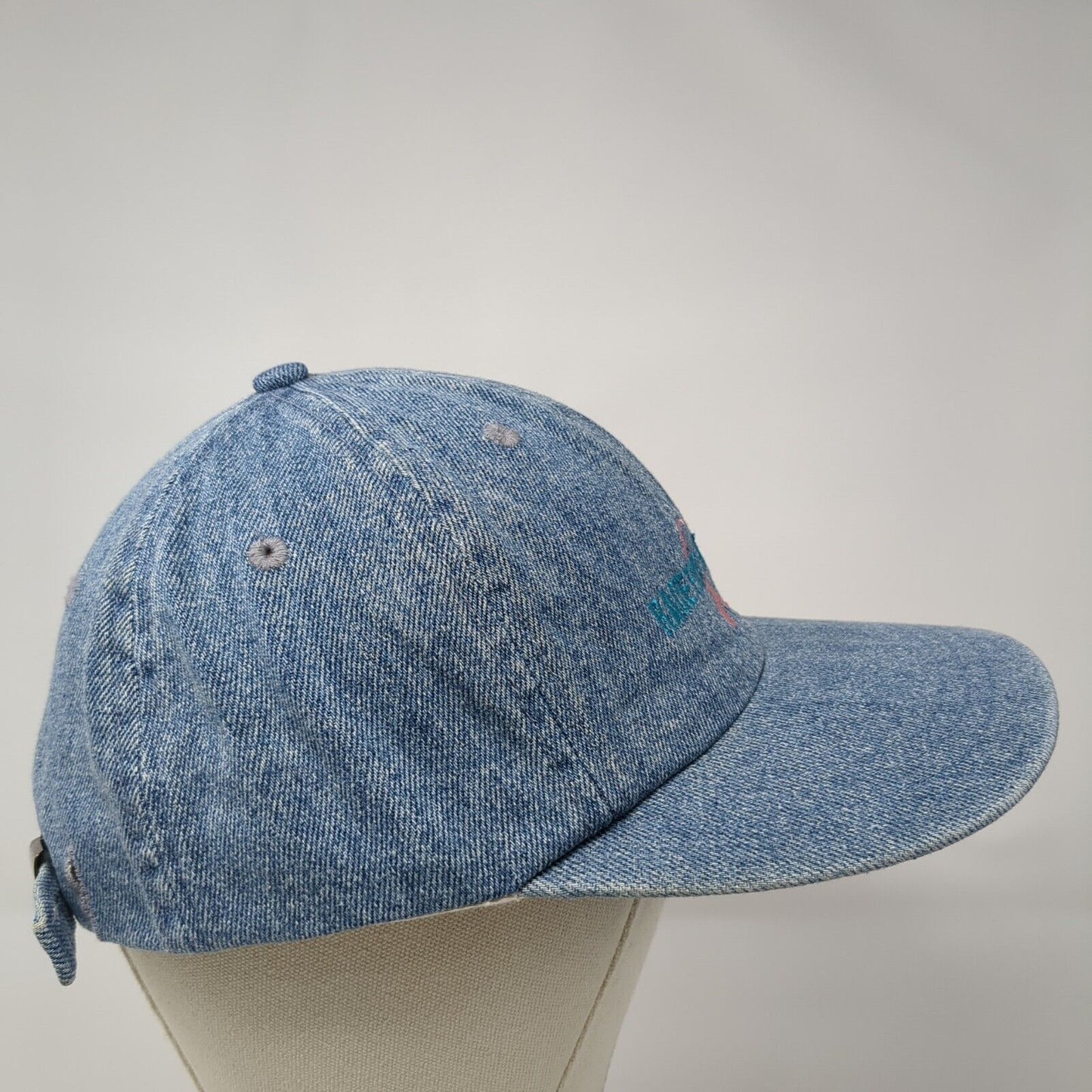 Race For The Cure Slideback Hat Blue One Size Adjustable Embroidered Cotton