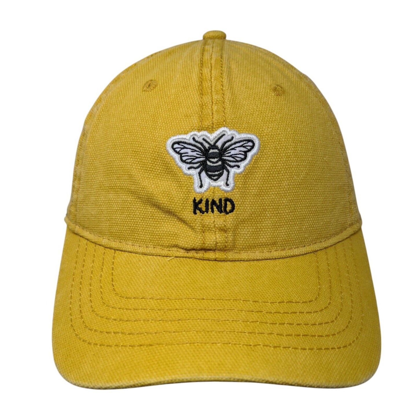 Bee Kind Bumblebee Slideback Hat Gold Yellow OSFM Adjustable Embroidered 6 Panel