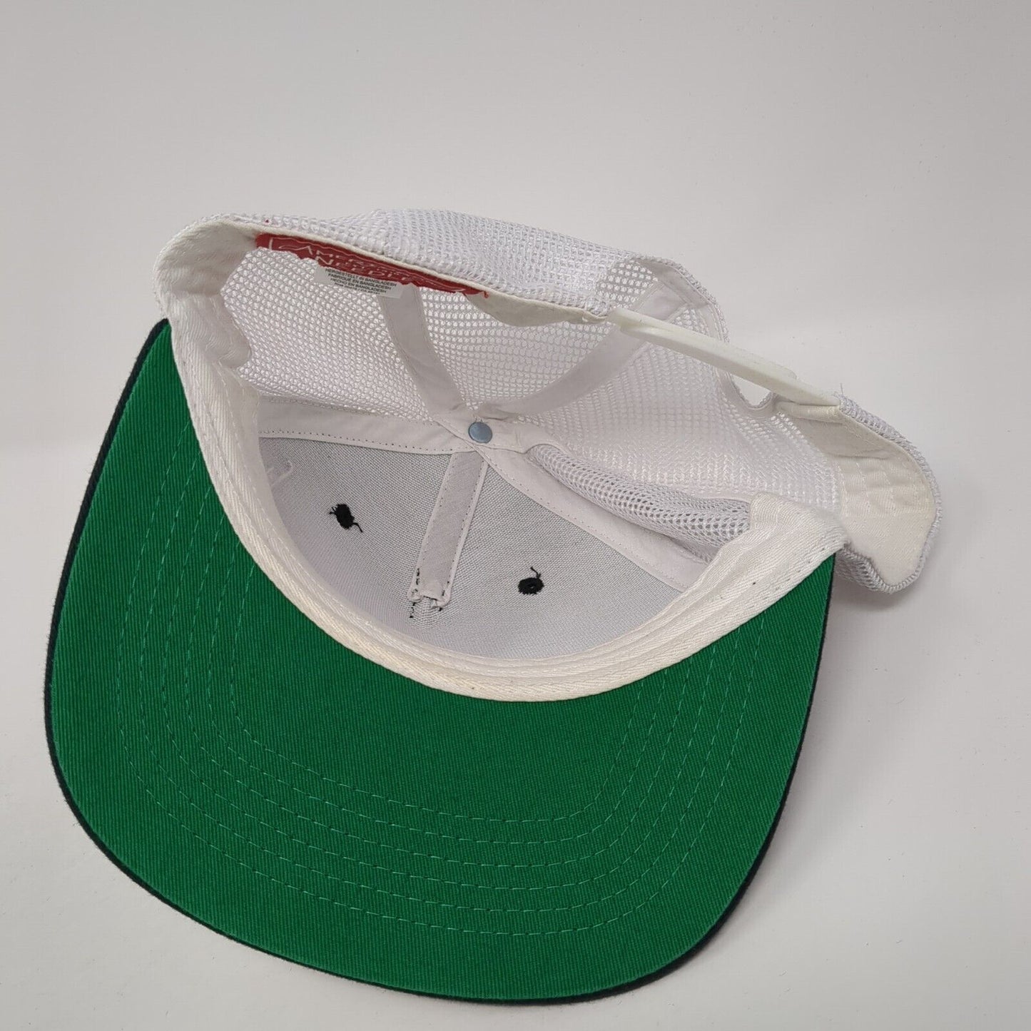 American Needle Snapback Trucker Hat Black One Size Mesh Back Logo