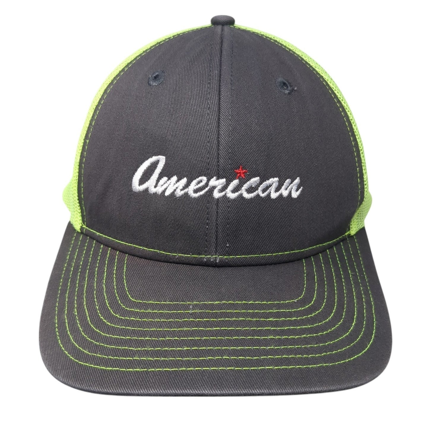 American Snapback Trucker Hat Multicolor OS Adjustable Mesh Back Port Authority