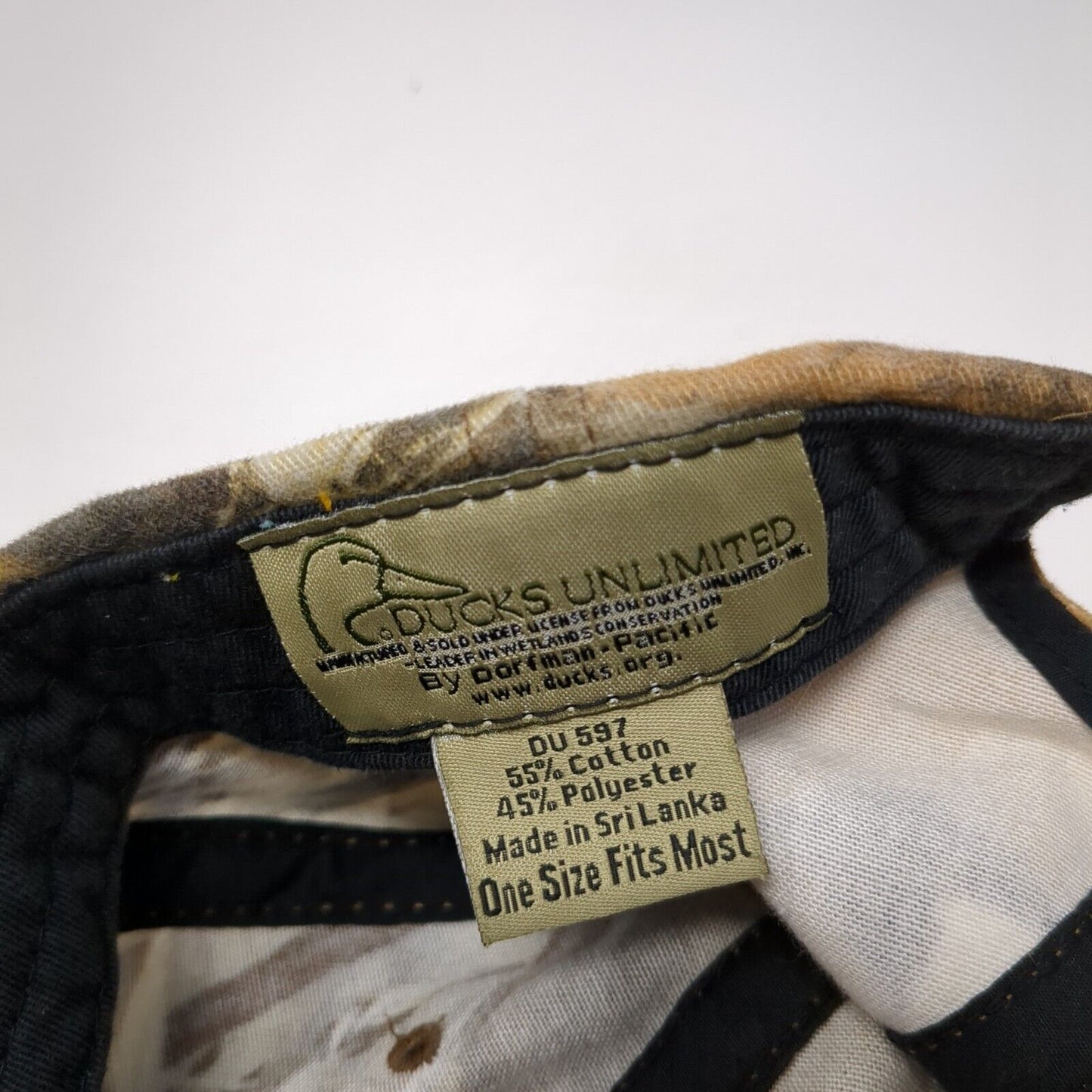 Ducks Unlimited Slideback Hat Camo One Size Hunting Outdoor 6 Panel