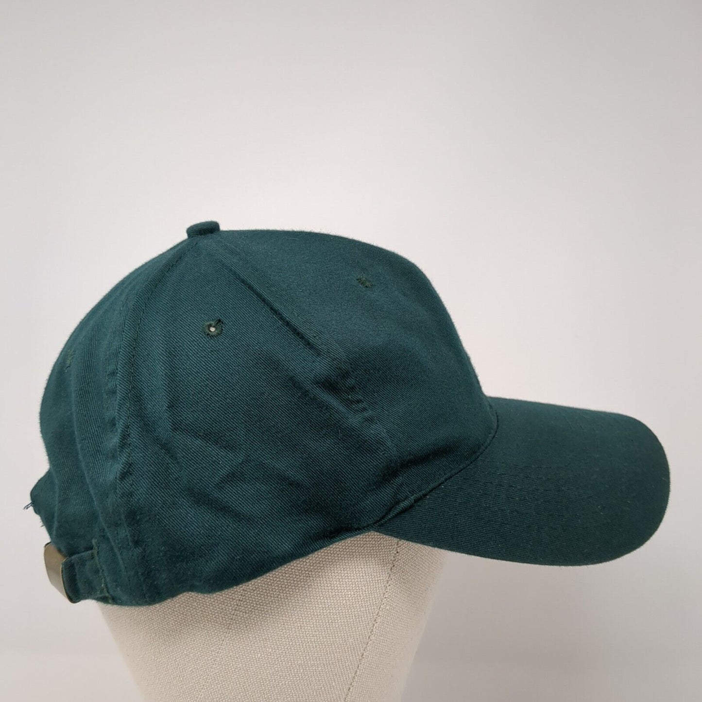 Unbranded Slideback Hat Green One Size Adjustable Blank Solid Vent Holes